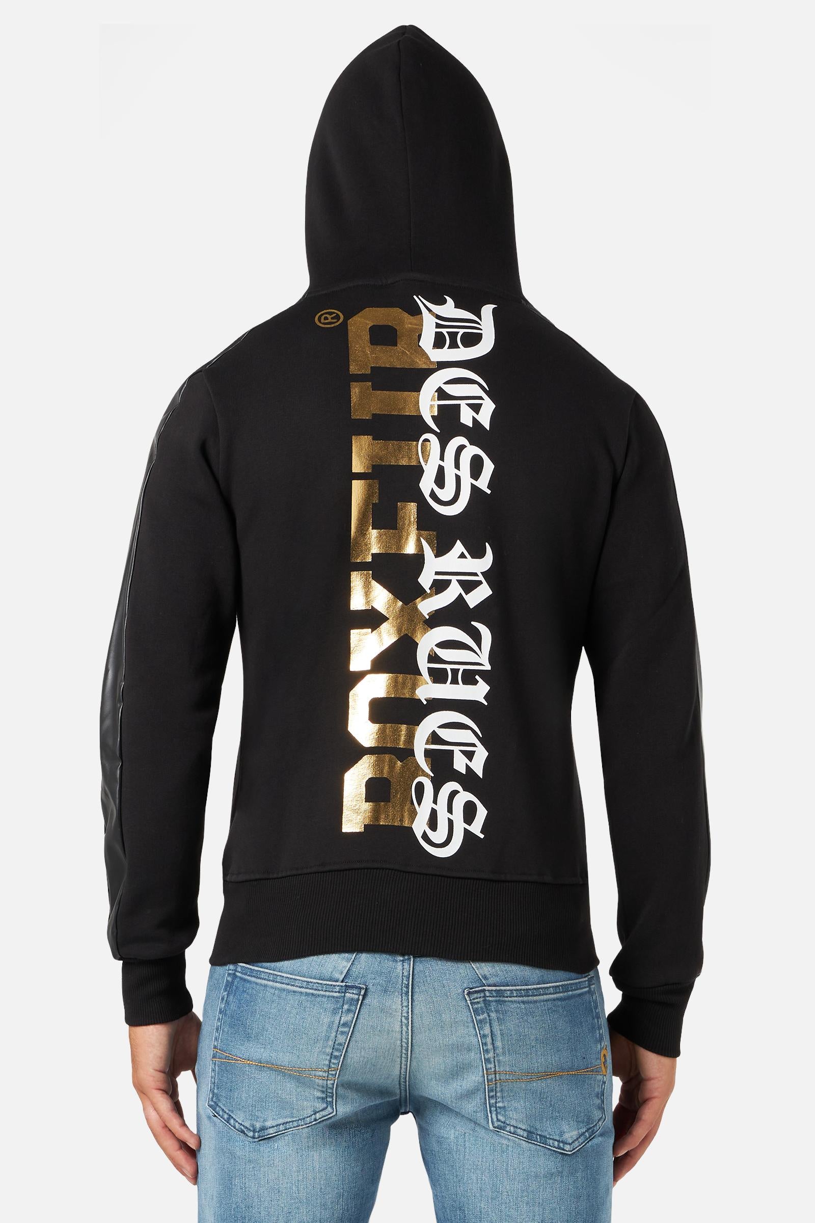 Front Graphic Logo Full Zip in Black Sweatjacken Boxeur des Rues