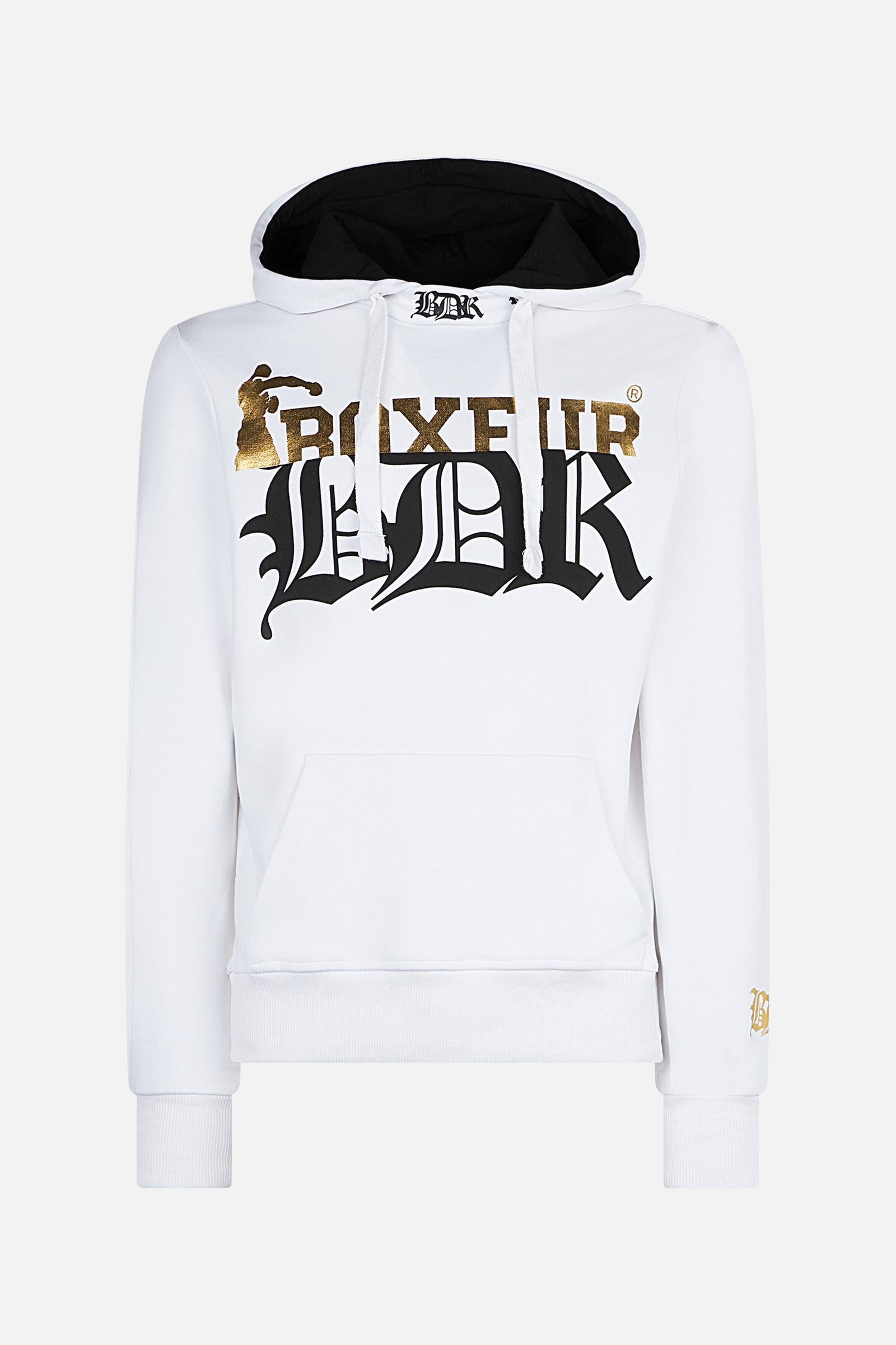 Front Graphic Logo Hoodie in White Sweatshirts Boxeur des Rues   