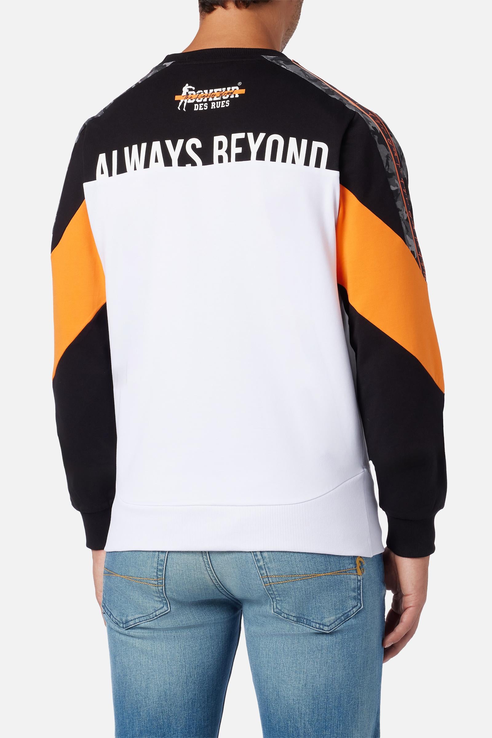 Round Neck Sweatshirt in Black-White Sweatshirts Boxeur des Rues
