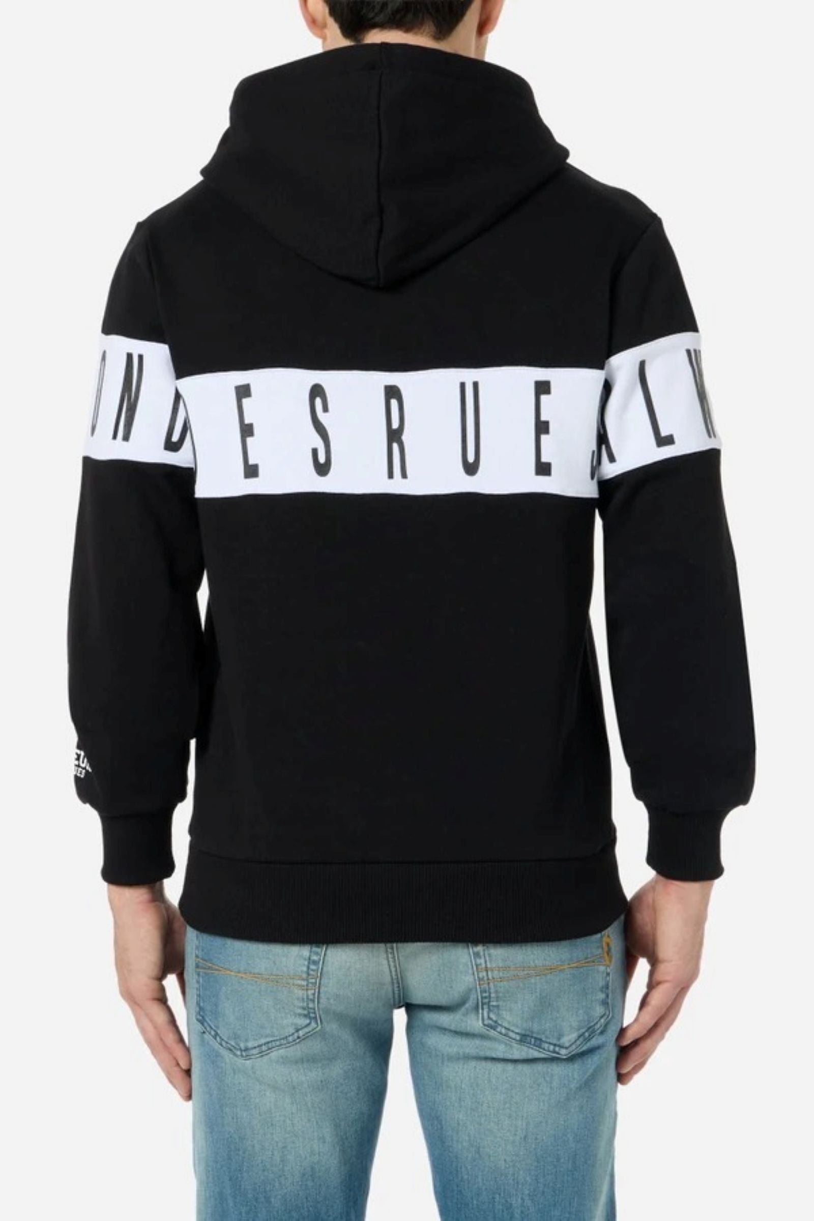 Hoodie With Insert in Black Kapuzenpullover Boxeur des Rues