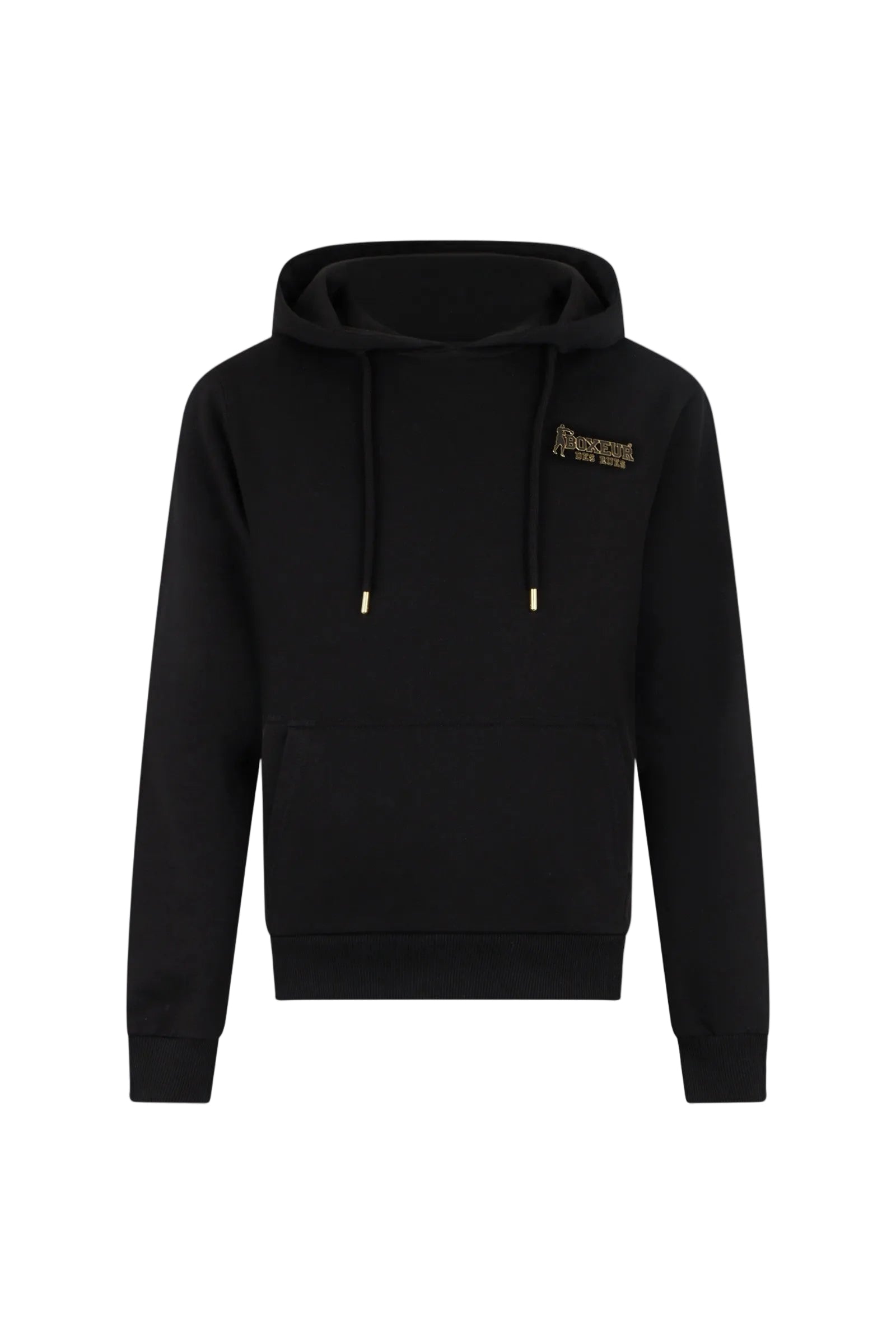 Basic Hoodie in Black-Gold Kapuzenpullover Boxeur des Rues