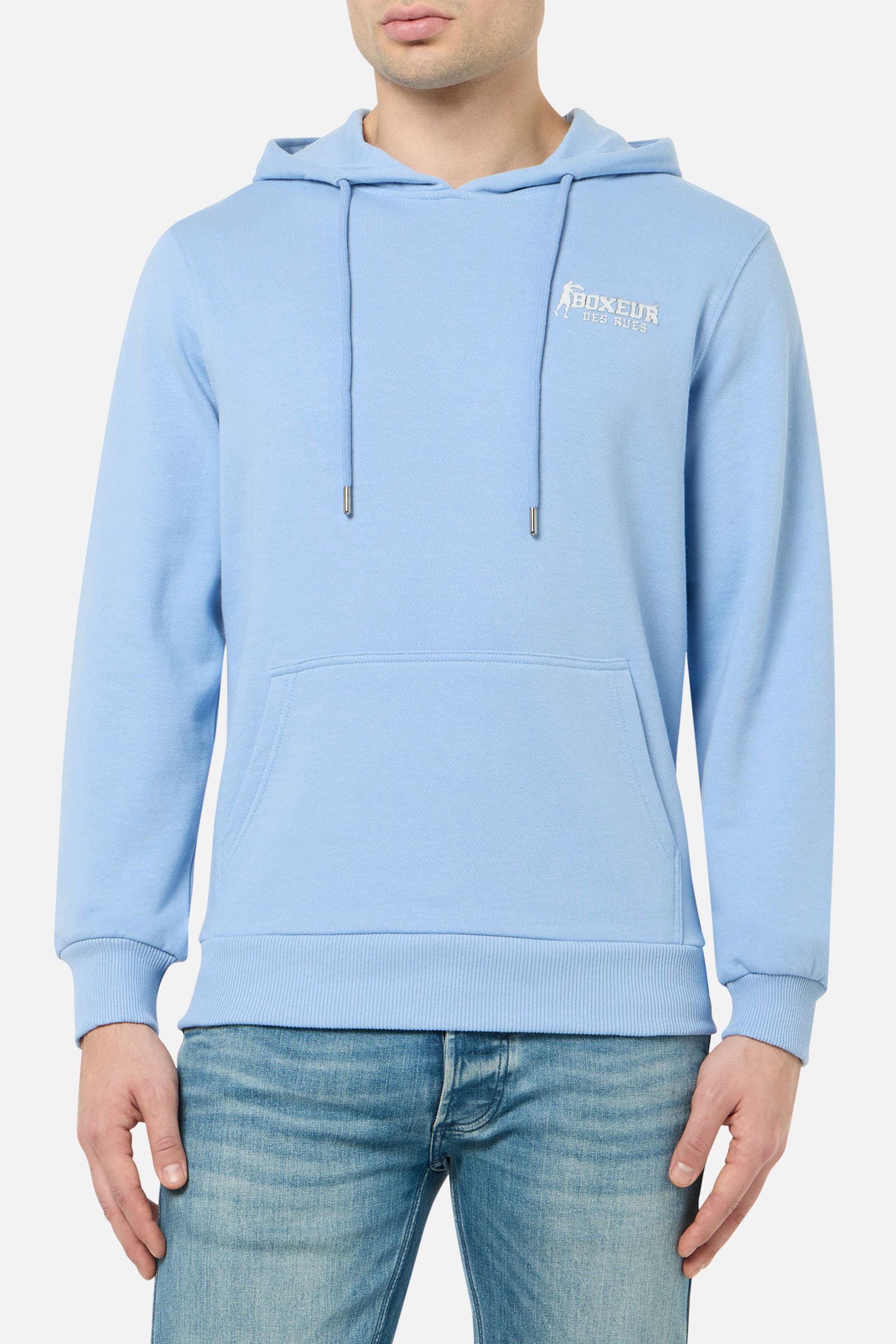 Basic Hoodie in Sky Blue Kapuzenpullover Boxeur des Rues
