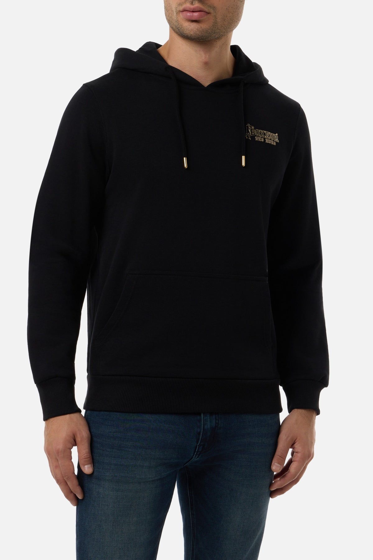 Kapuzenpullover Basic in Black Kapuzenpullover Boxeur des Rues