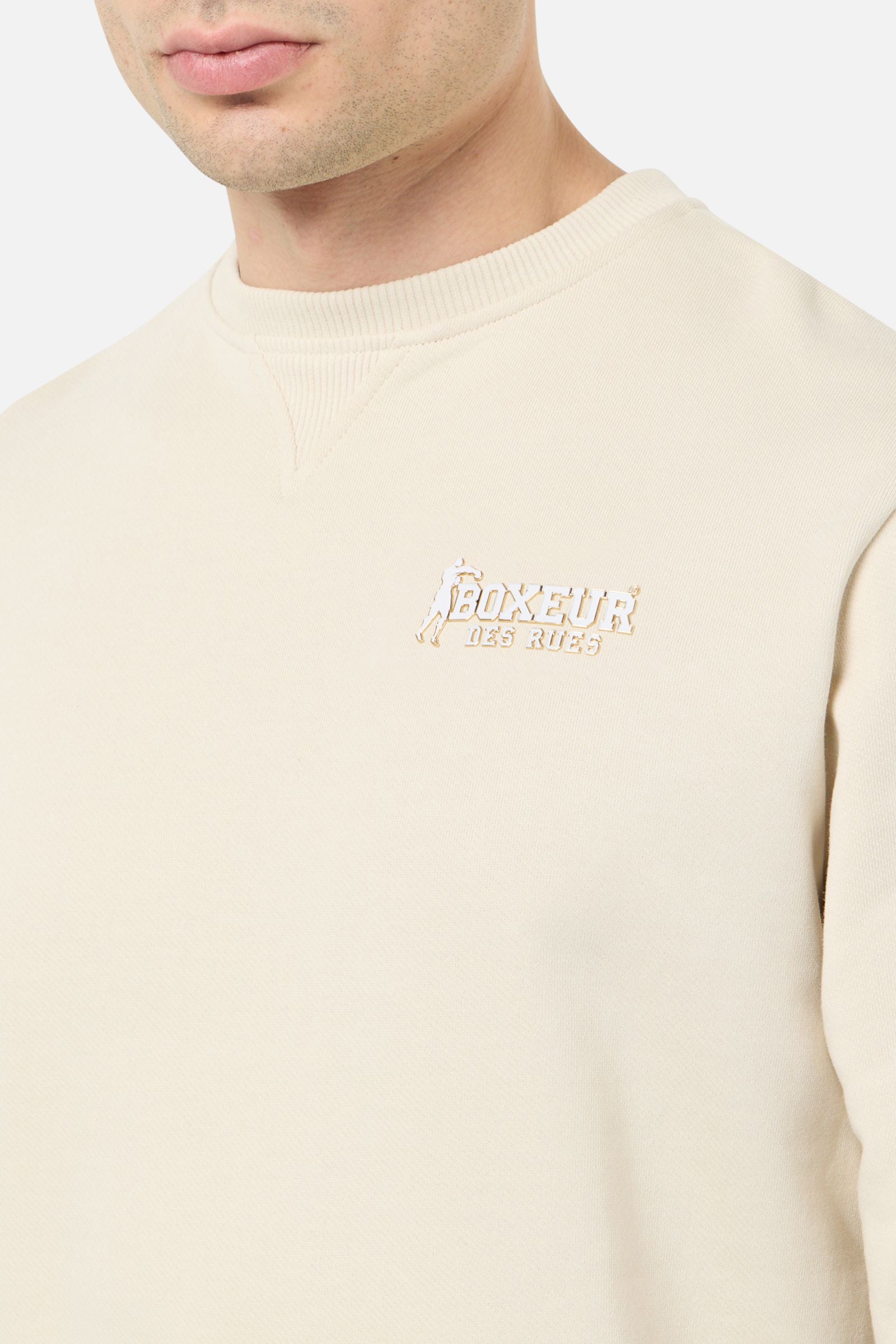Basic Round Neck Sweatshirt in Sand Sweatshirts Boxeur des Rues