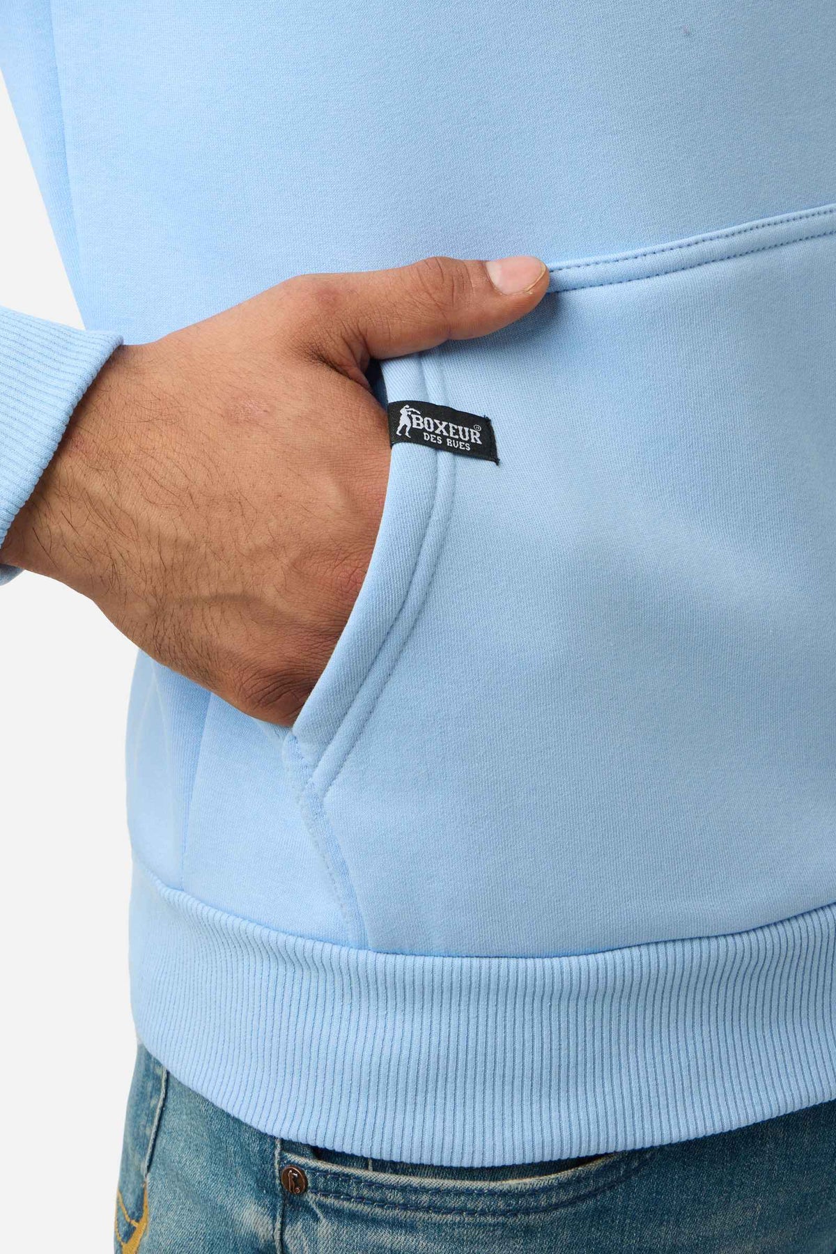 Sweatjacke Hooded Full Zip in Artic Halo Sweatjacken Boxeur des Rues