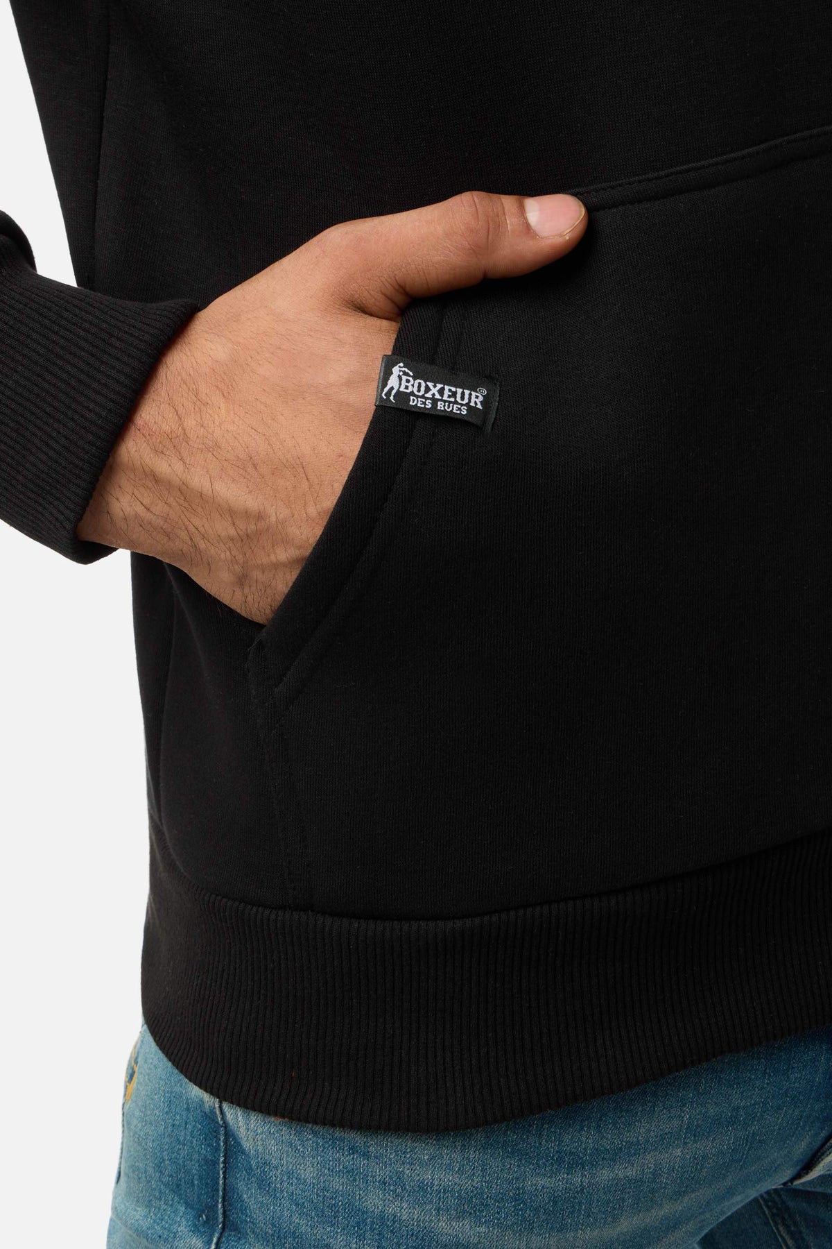 Sweatjacke Hooded Full Zip in Black-Gold Sweatjacken Boxeur des Rues