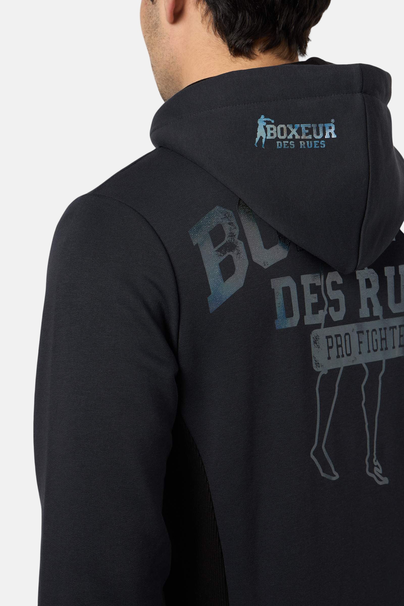 Hooded Full Zip Sweatshirt in Anthracite