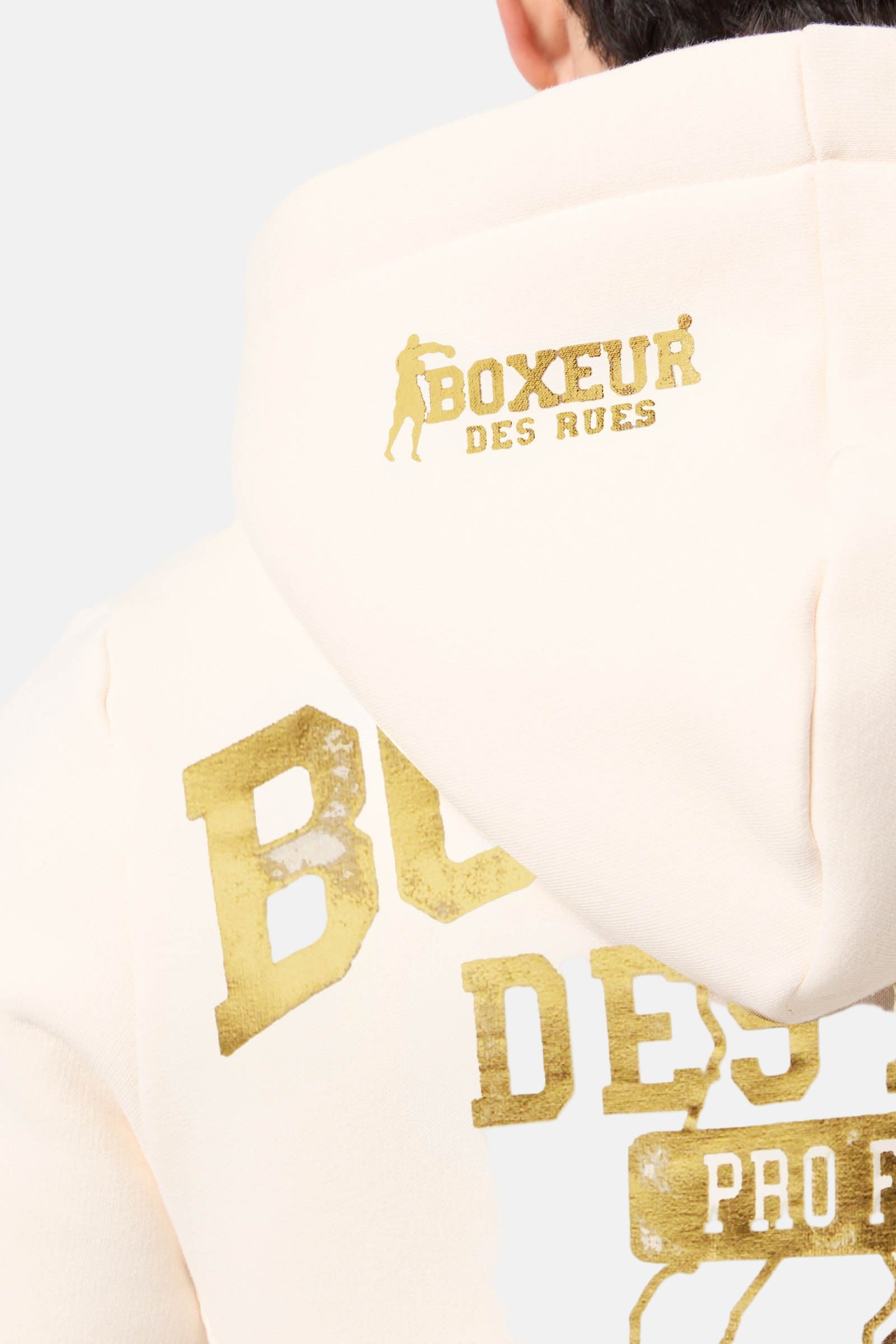 Hooded Full Zip Sweatshirt in Butter