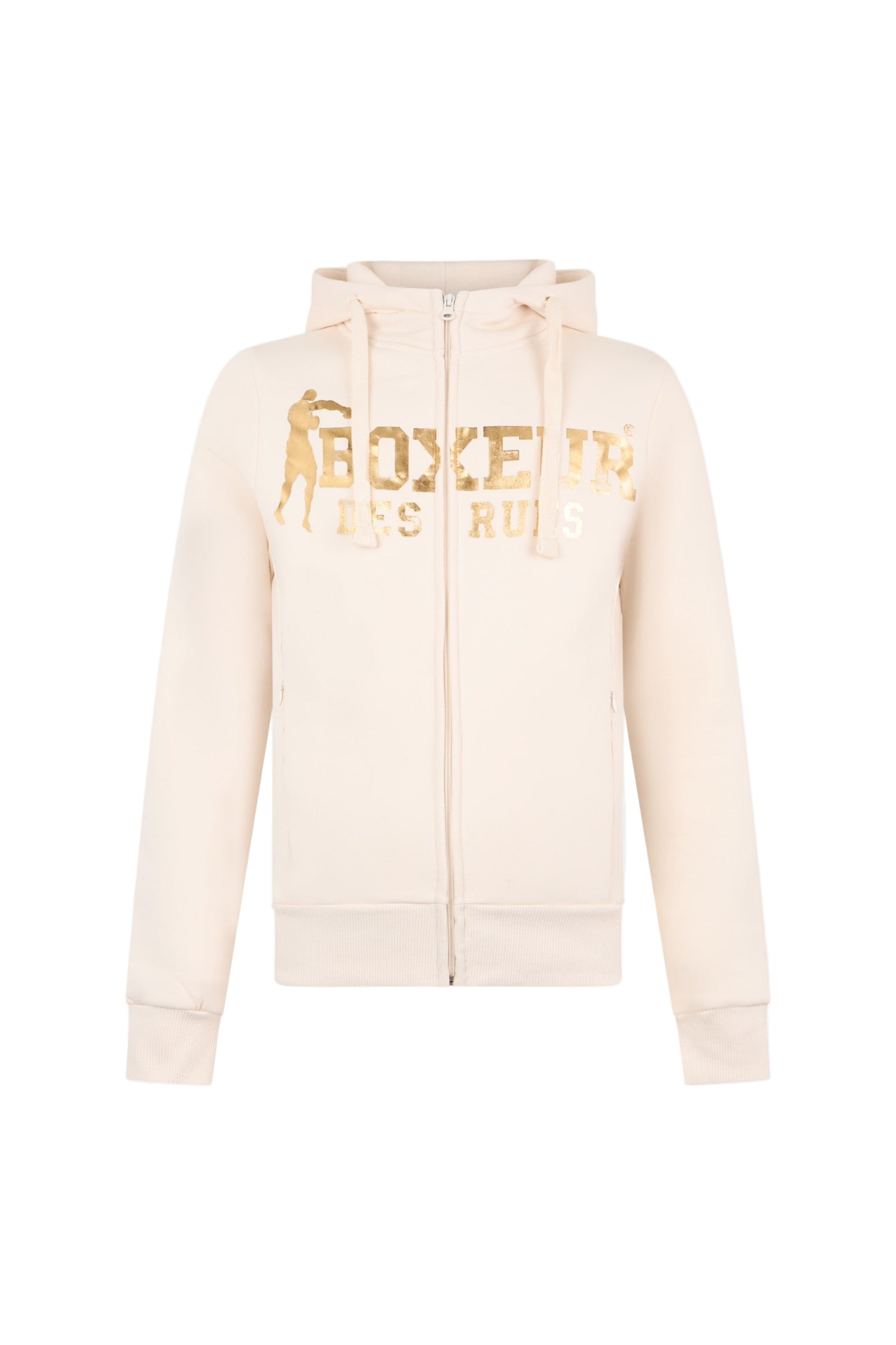 Hooded Full Zip Sweatshirt in Butter