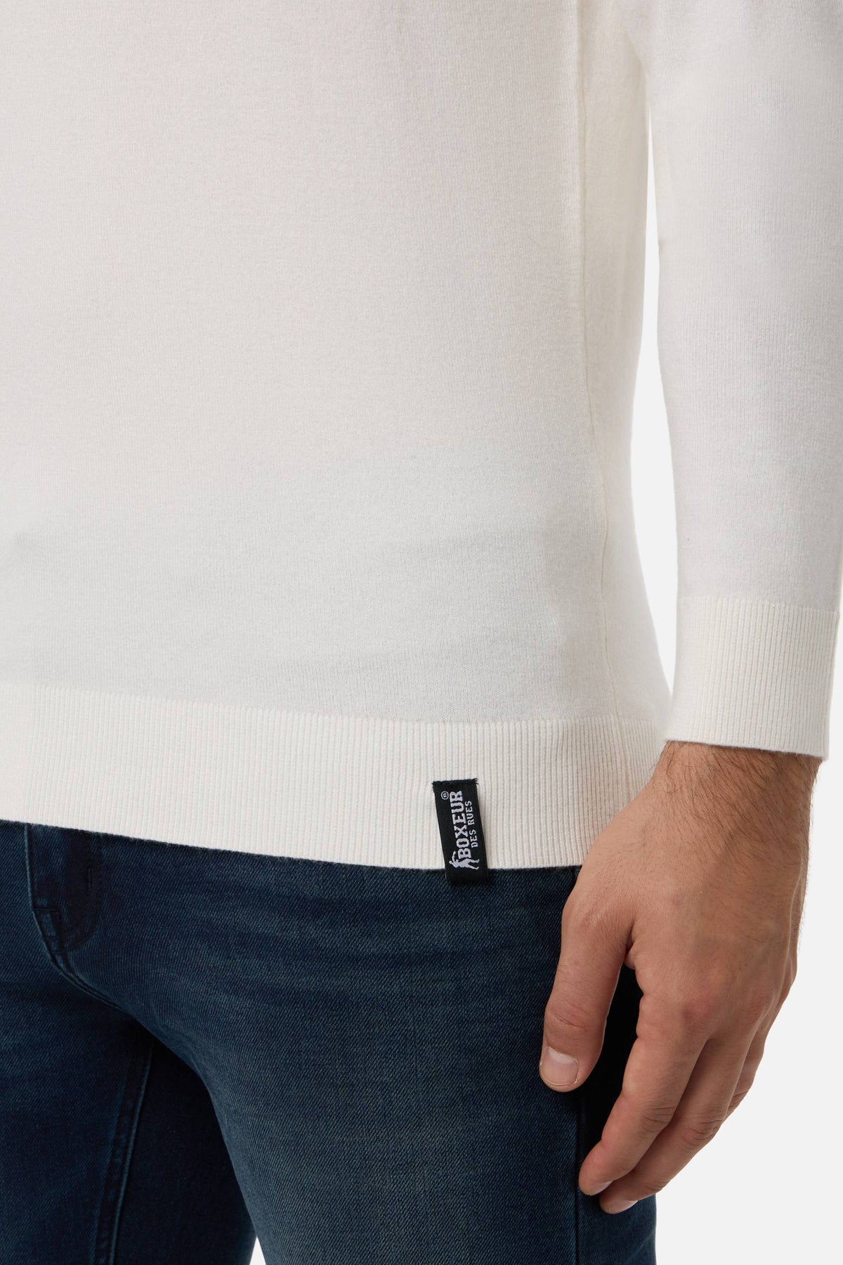 Pullover Round Neck in Warm Blank Pullover Boxeur des Rues