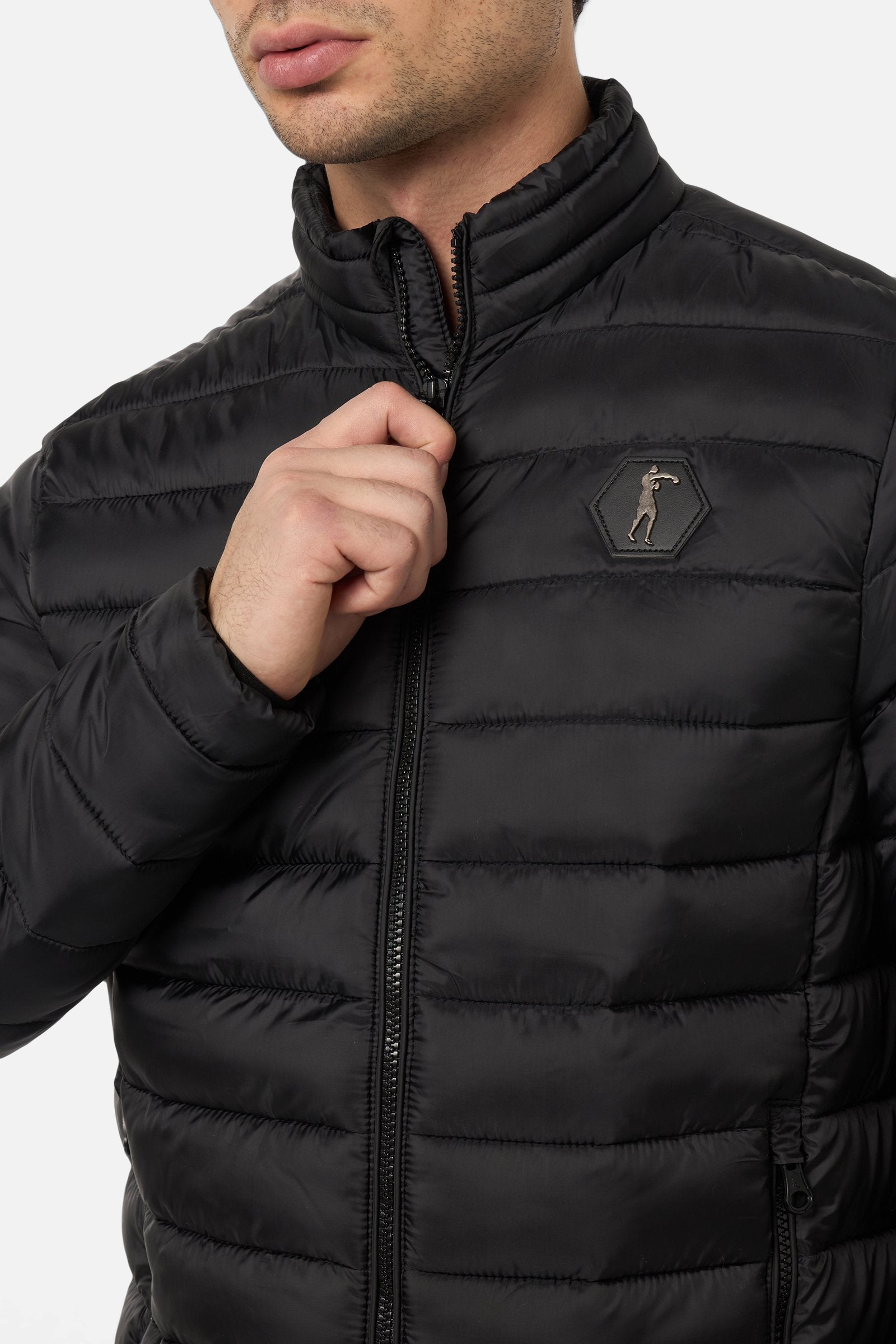 High Neck Padded Jacket in Black Jacken Boxeur des Rues