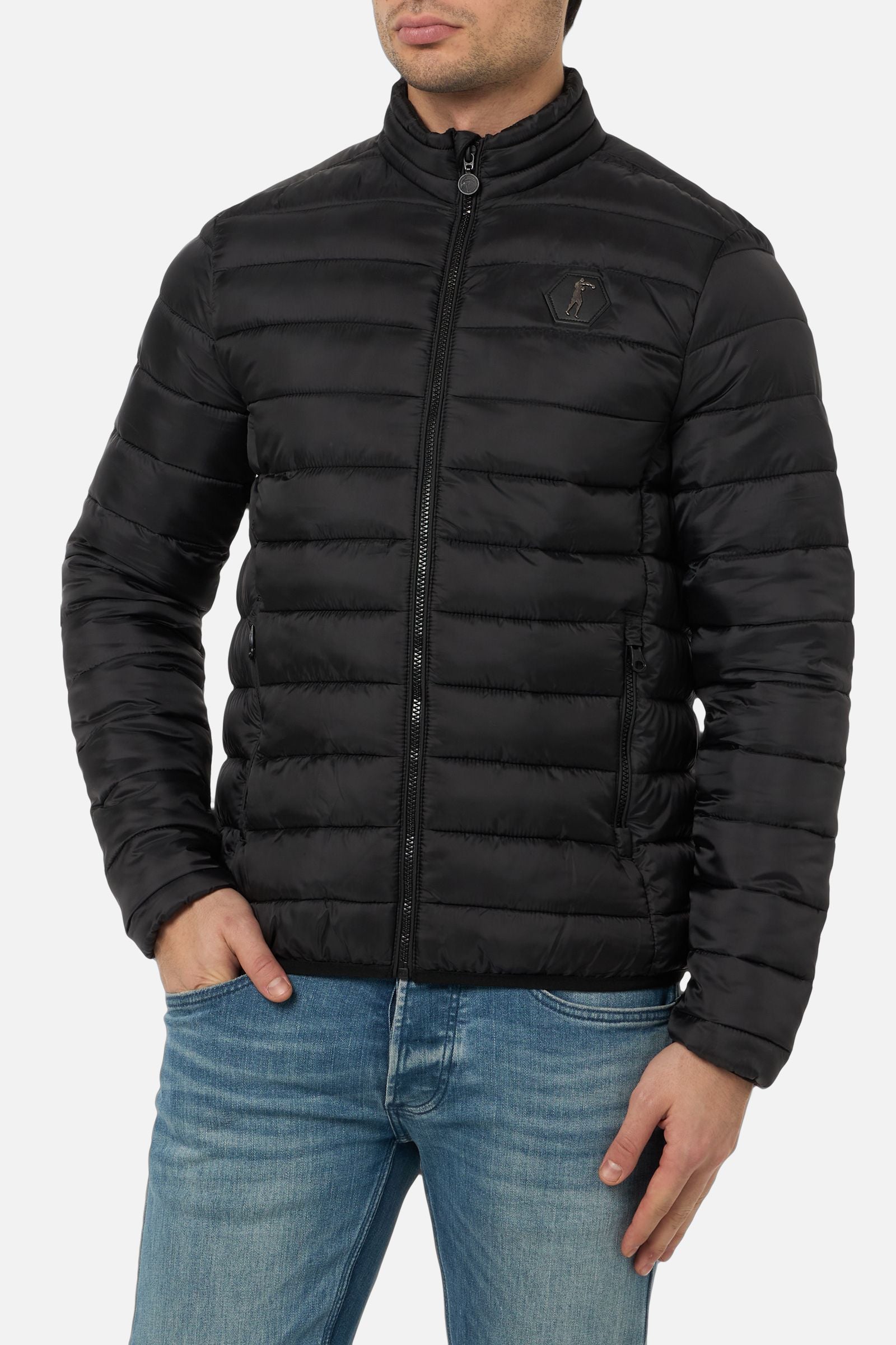 High Neck Padded Jacket in Black Jacken Boxeur des Rues