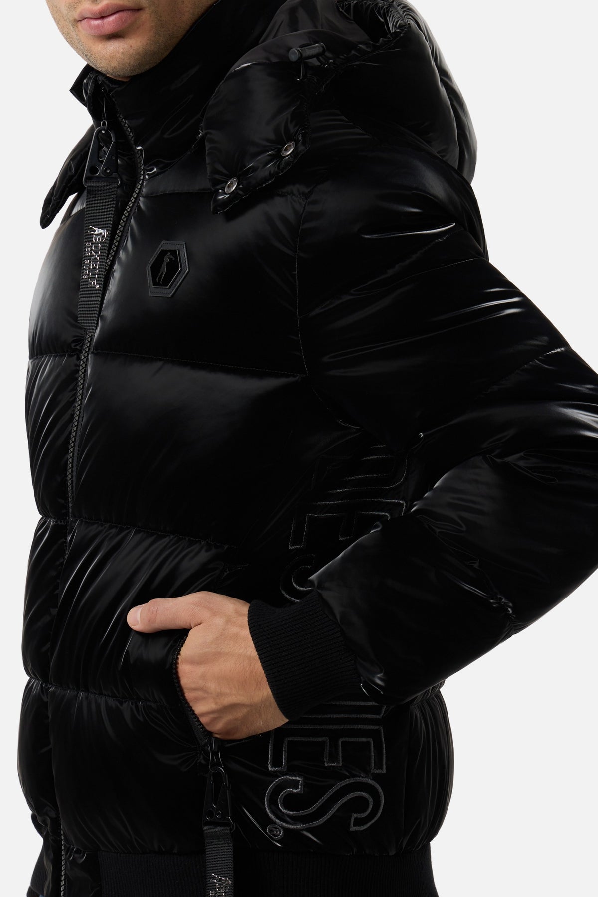 Winterjacke Side Inserts in Black Jacken Boxeur des Rues