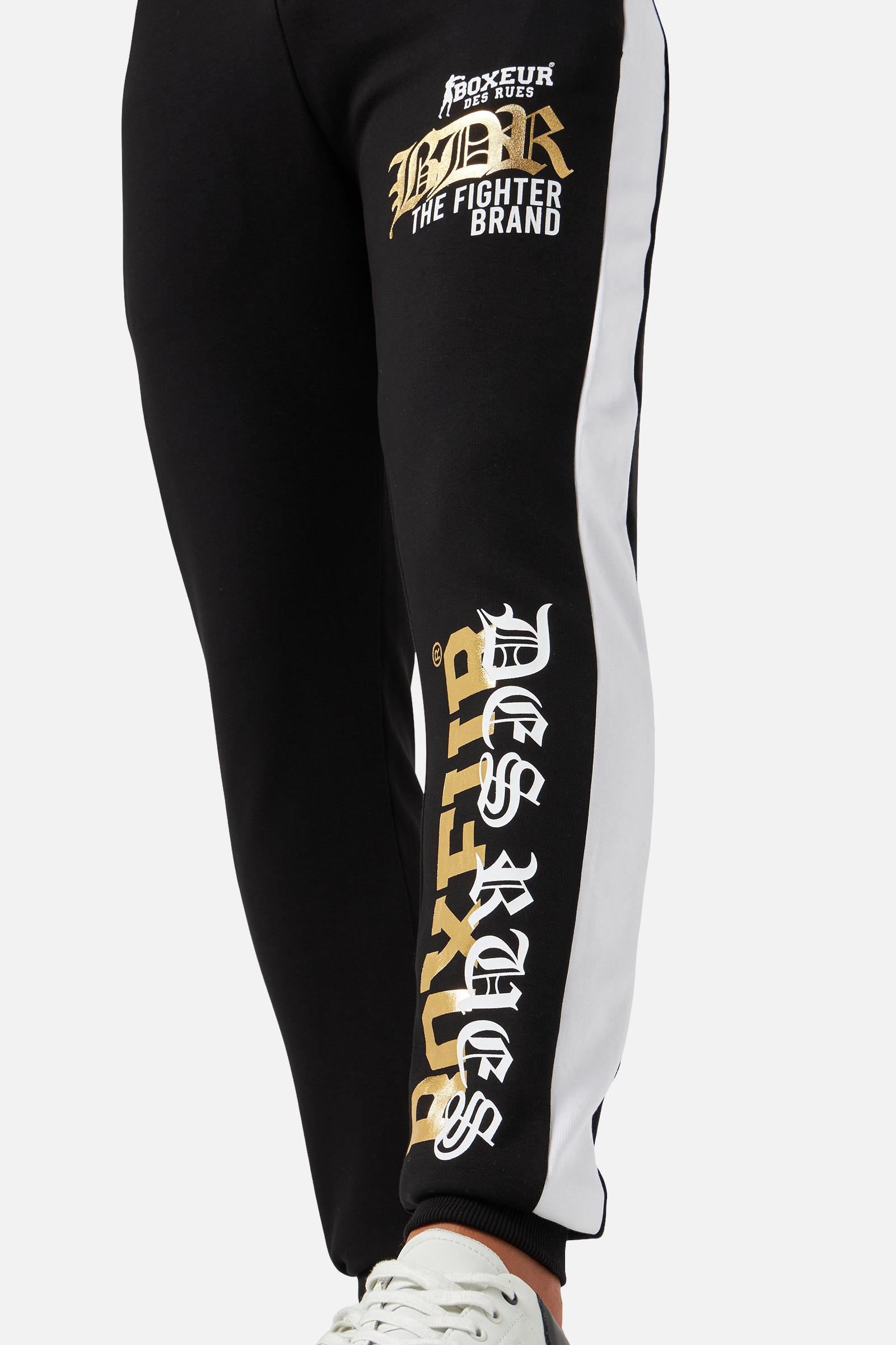 Sides Inserts Sweatpants in Black Jogginghosen Boxeur des Rues