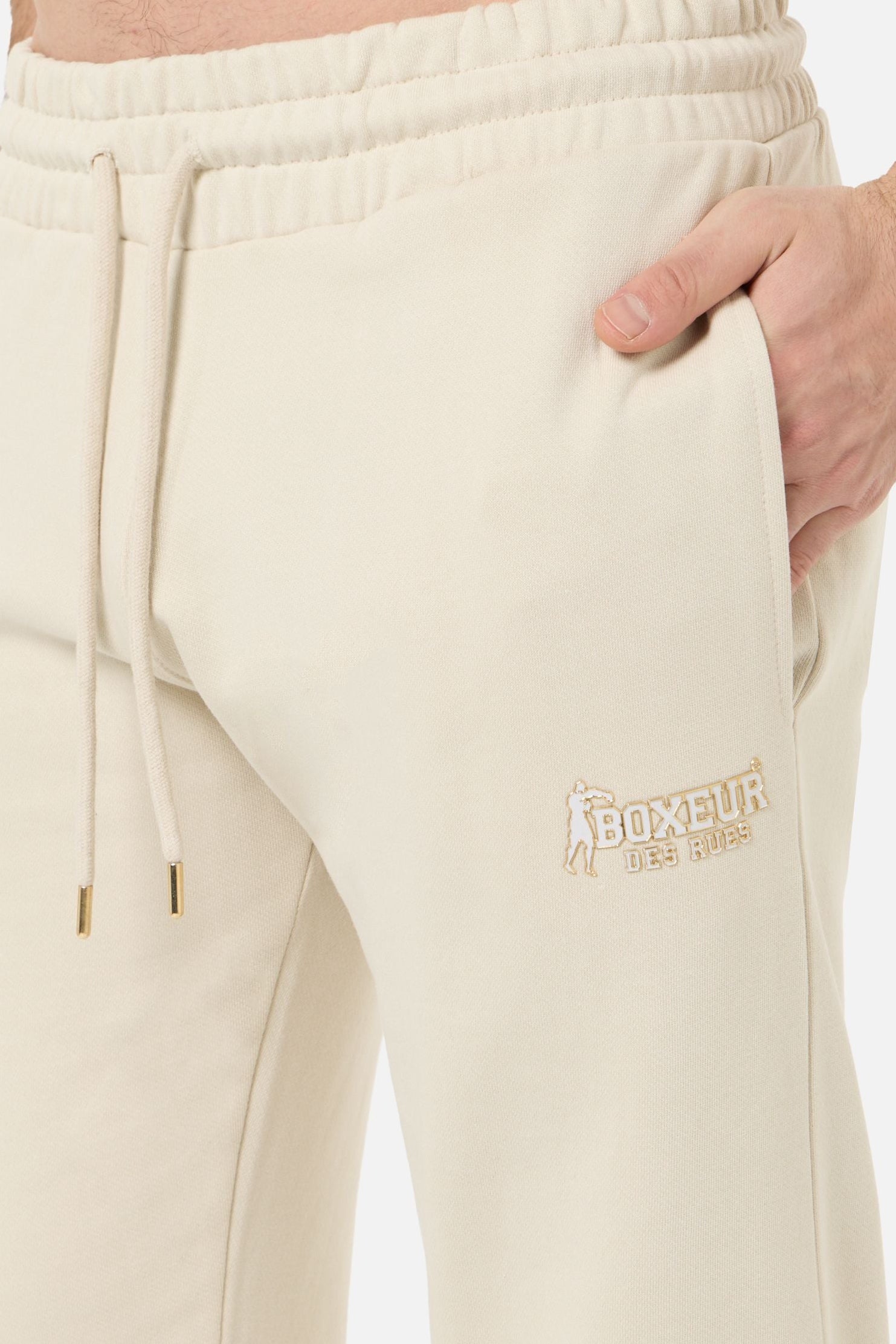 Sweatpants With Elastic At Hem in Sand Hosen Boxeur des Rues
