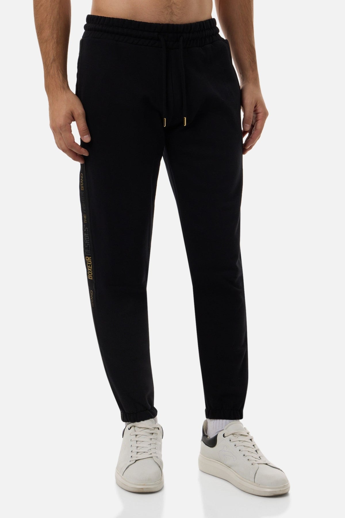 Jogginghose Elastic At Hem in Black Hosen Boxeur des Rues