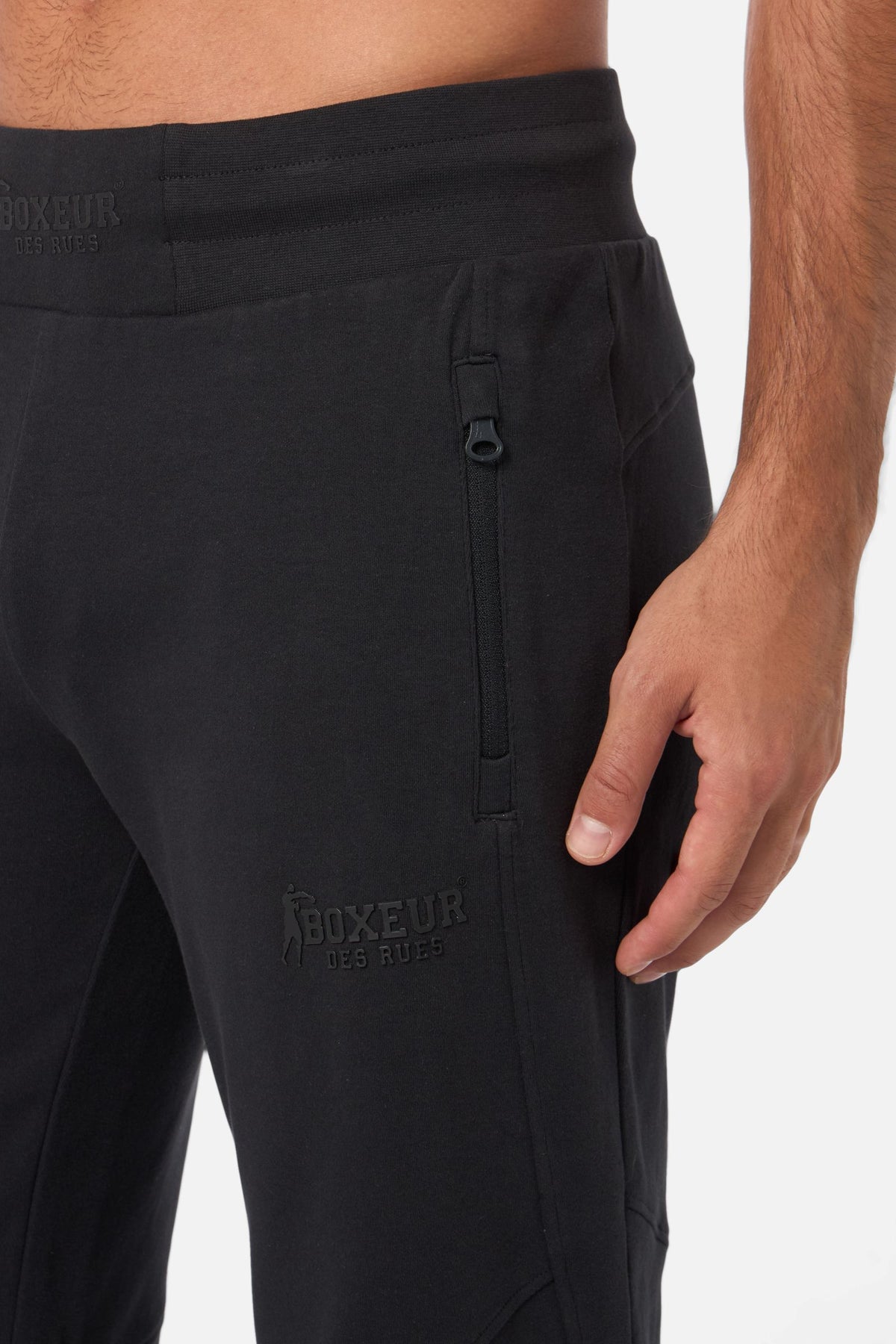 Jogginghose Interlock in Black Hosen Boxeur des Rues