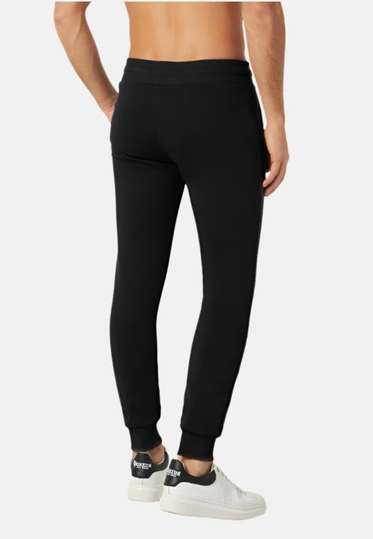 Slim Fit Sweatpant With Logo in Black-White Hosen Boxeur des Rues