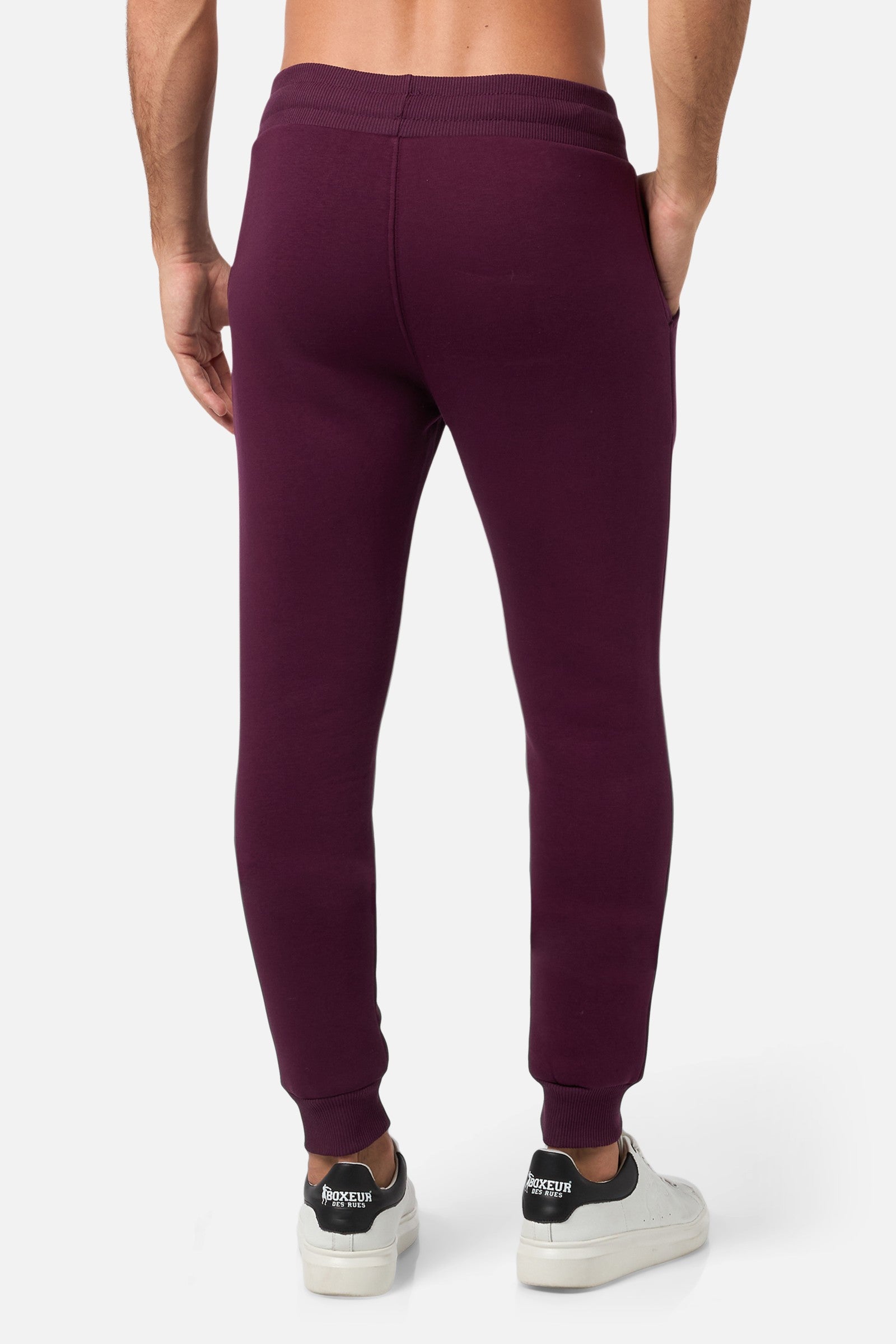 Slim Fit Sweatpant With Logo in Wine Hosen Boxeur des Rues