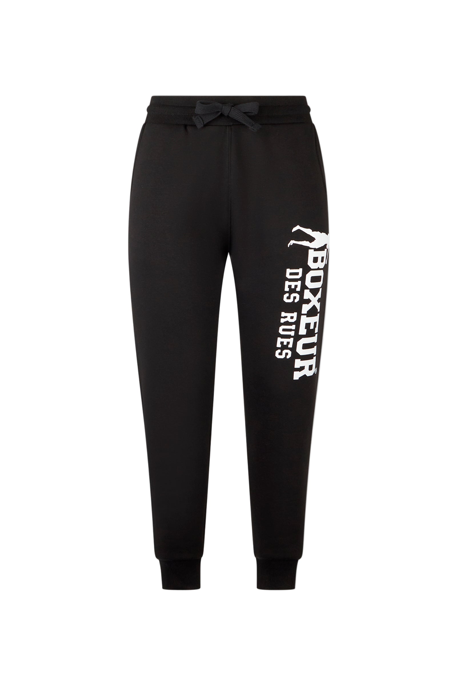 Slim Fit Sweatpant With Logo in Black-White Hosen Boxeur des Rues