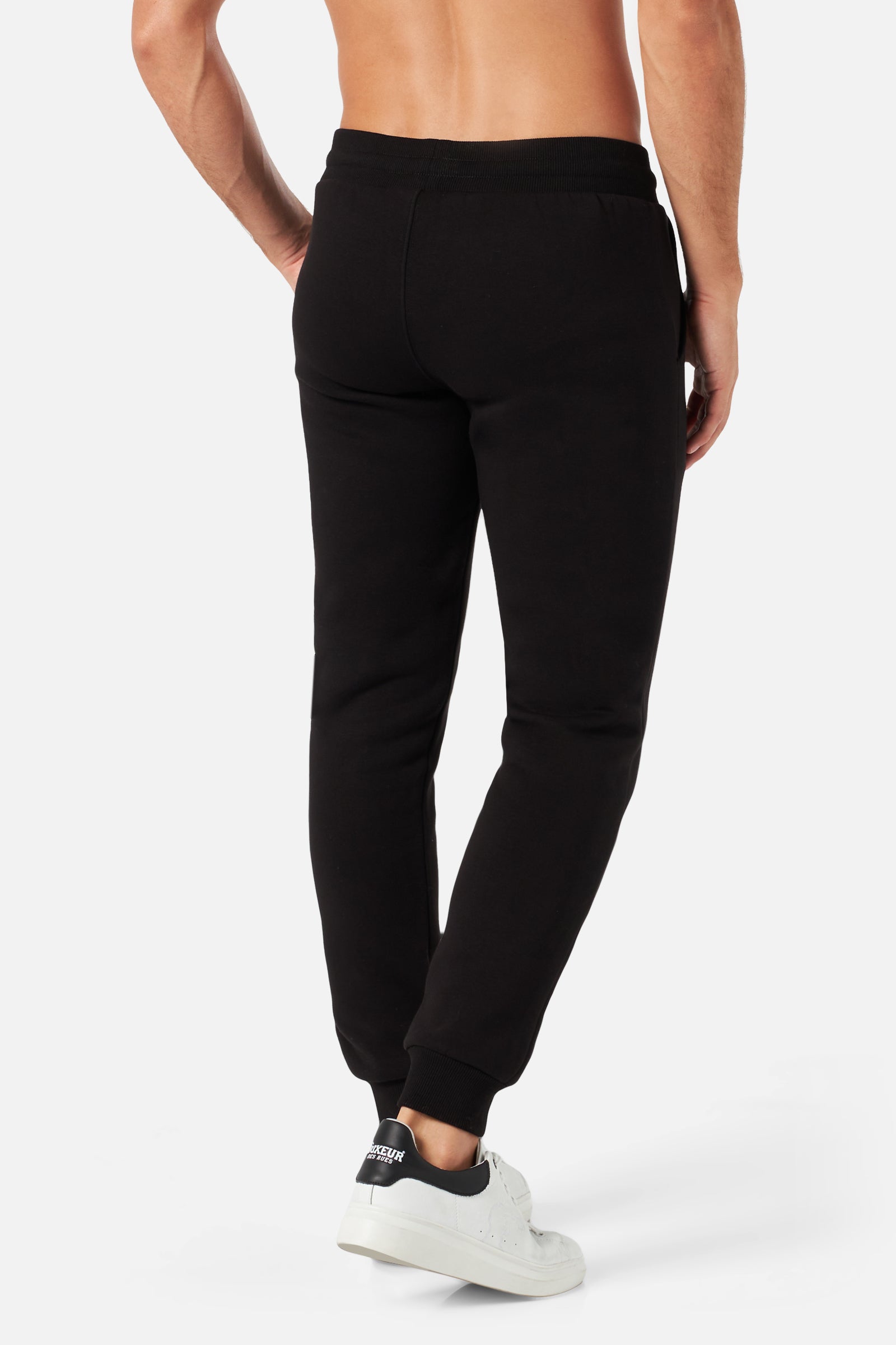 Slim Fit Sweatpant With Logo in Black-White Hosen Boxeur des Rues