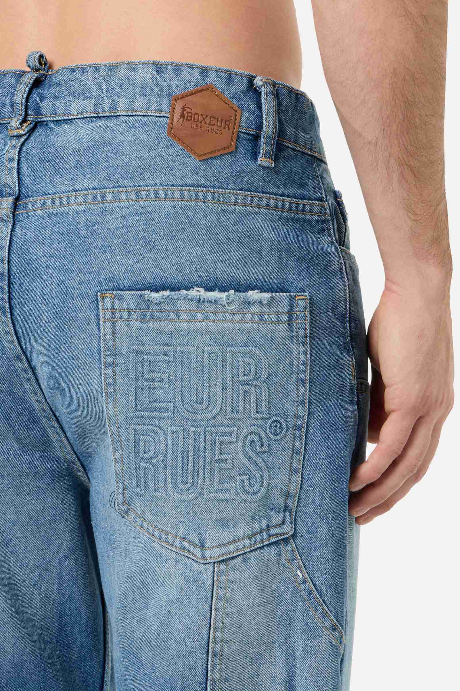 Double Knee Carpente Jeans in Mid Blue Jeans Boxeur des Rues