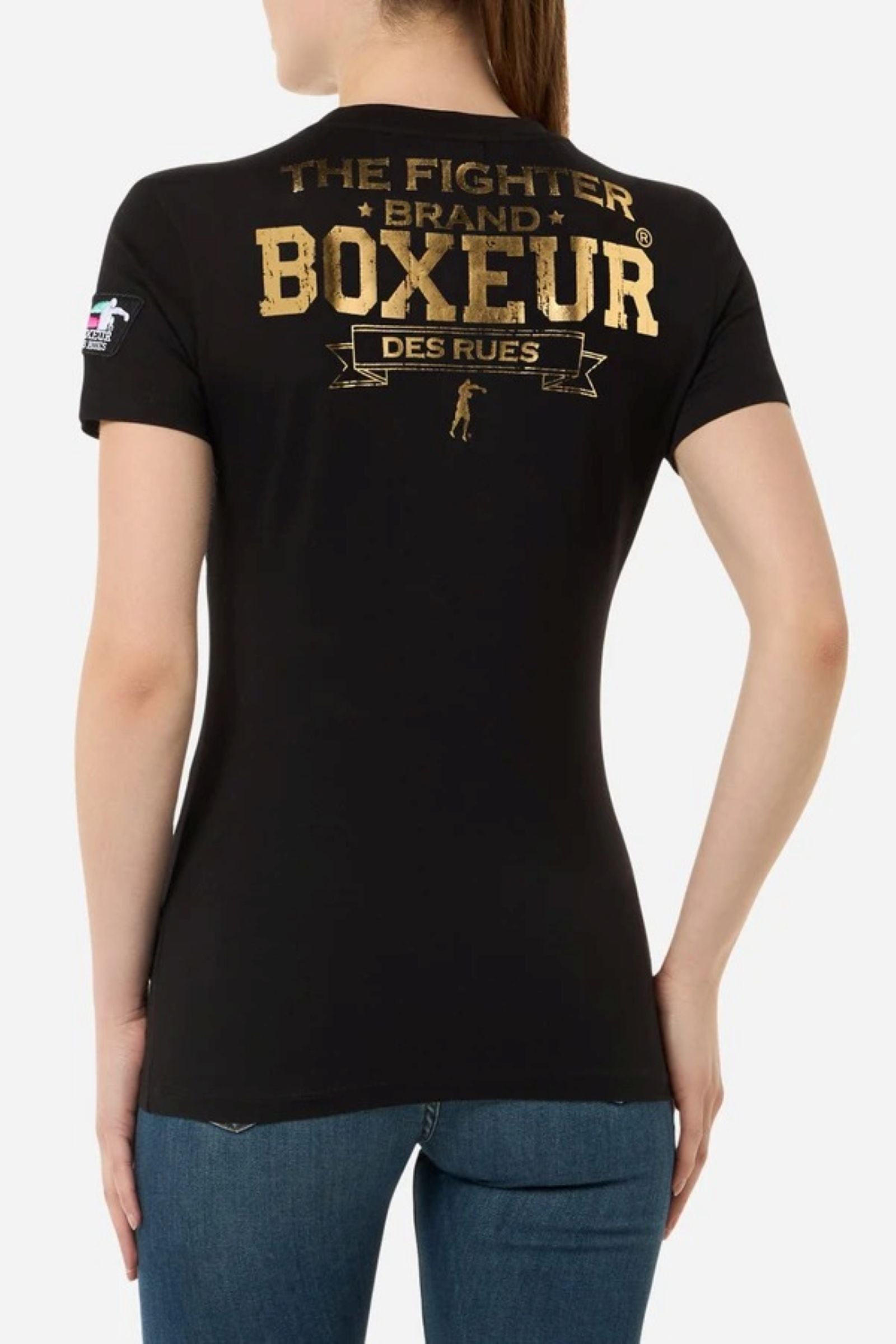 Iconic Logo T-Shirt in Black-Gold T-Shirts Boxeur des Rues