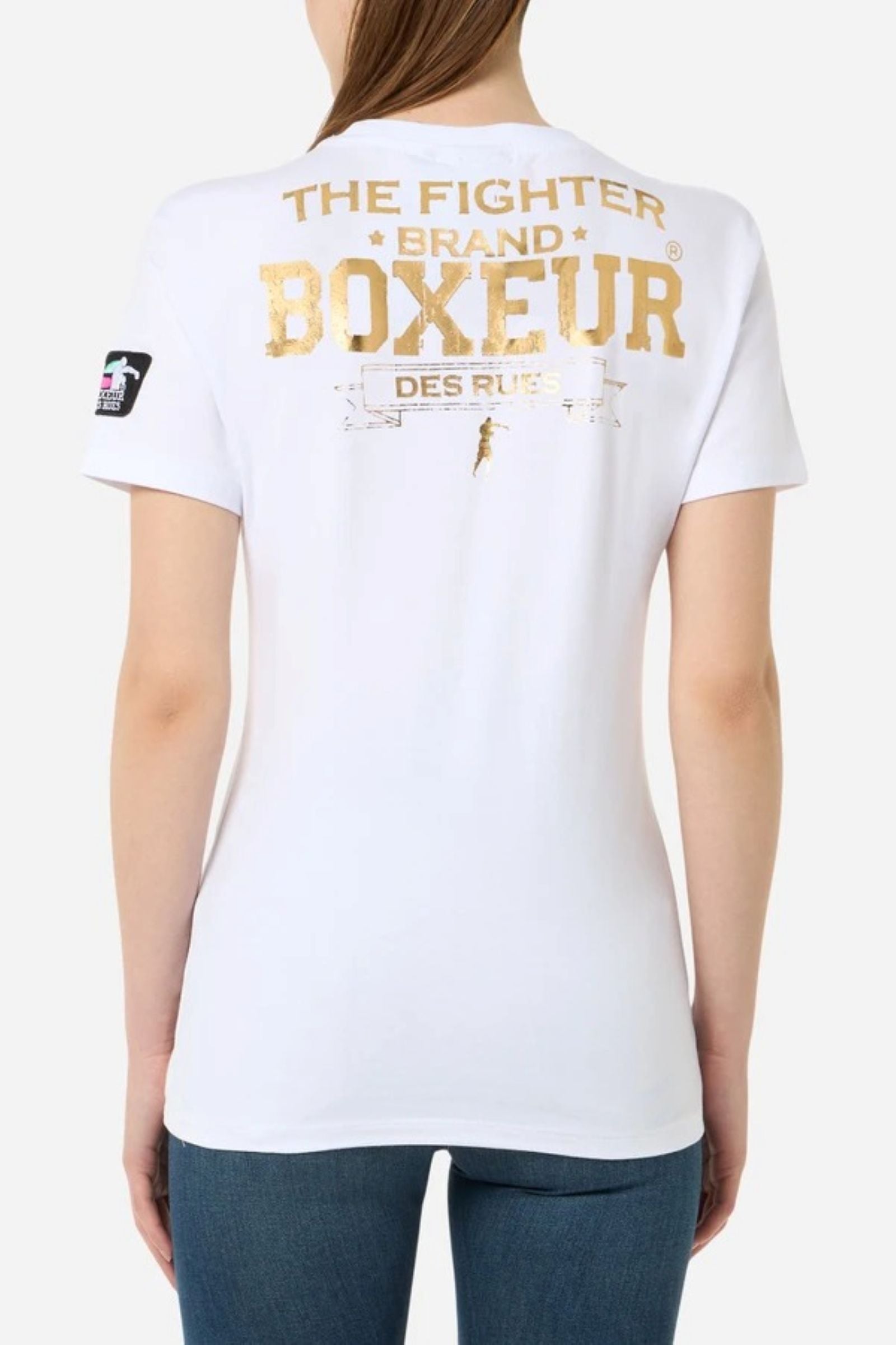 Iconic Logo T-Shirt in White-Gold T-Shirts Boxeur des Rues