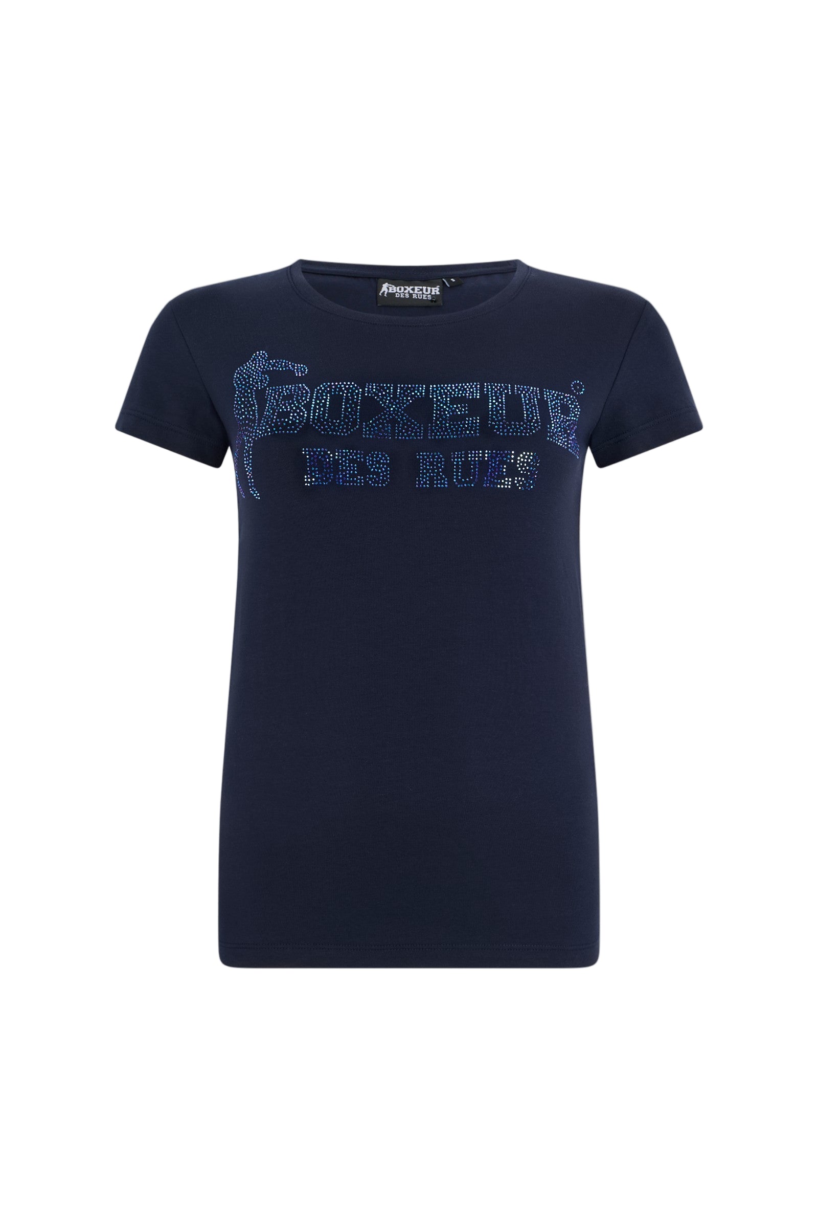 Rhinestone Logo T-Shirt in Midnight