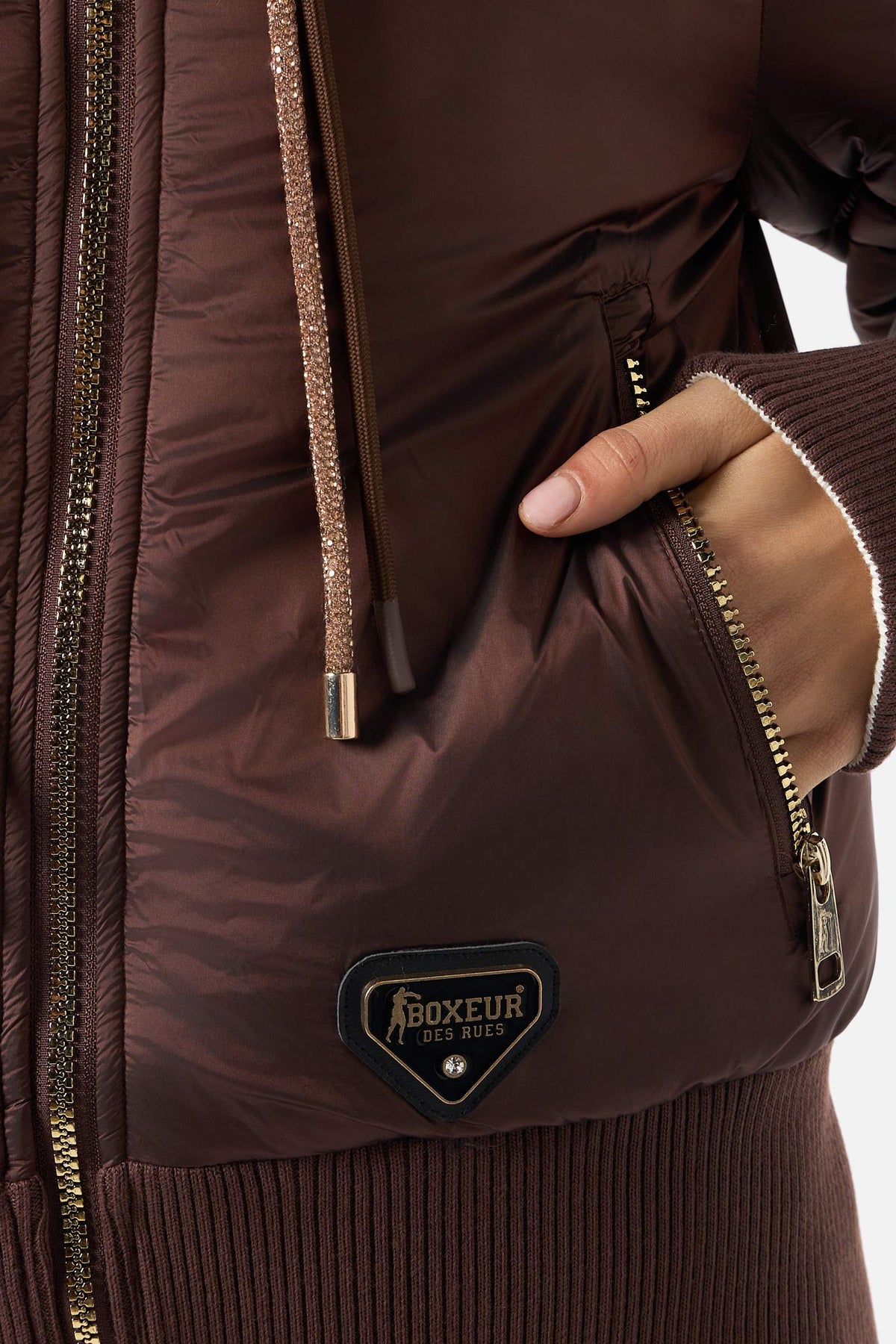 Winterjacke Double Face Bomber in Chocolate Fondant Jacken Boxeur des Rues