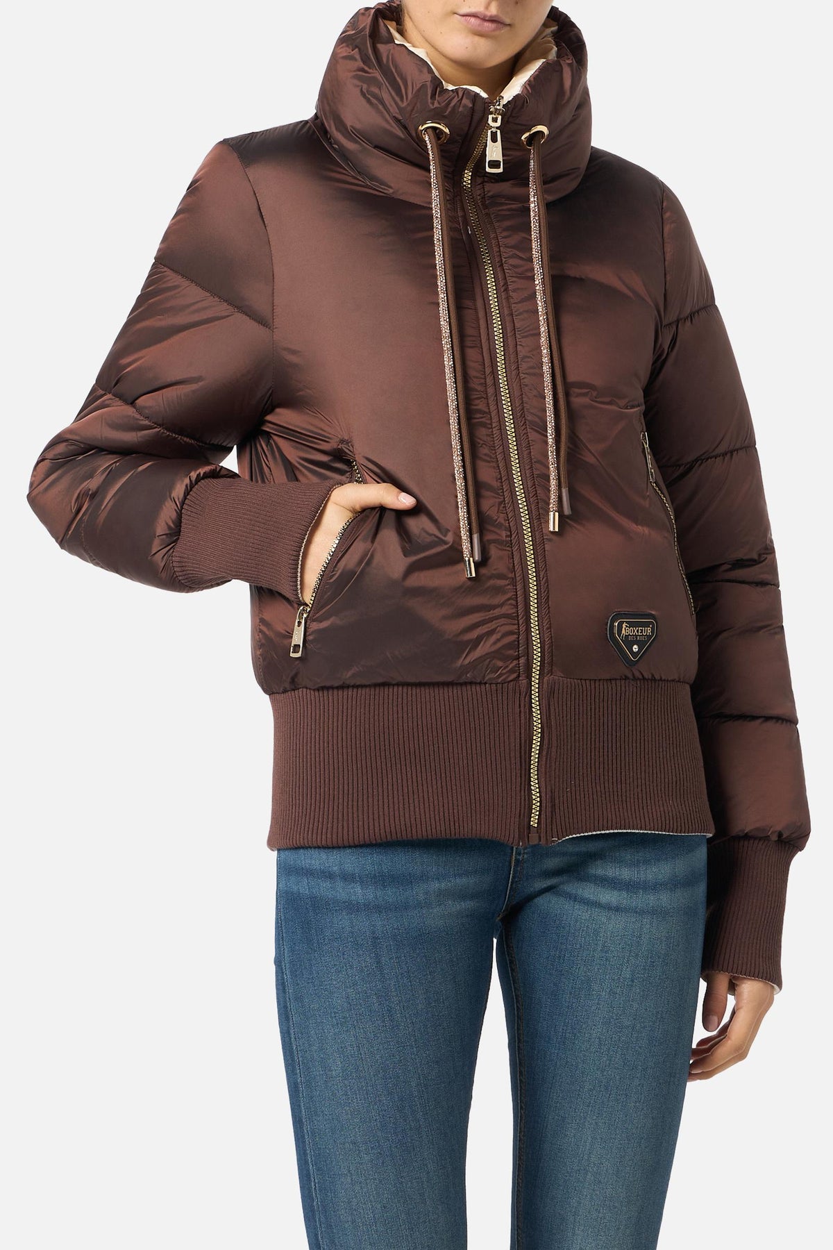 Winterjacke Double Face Bomber in Chocolate Fondant Jacken Boxeur des Rues