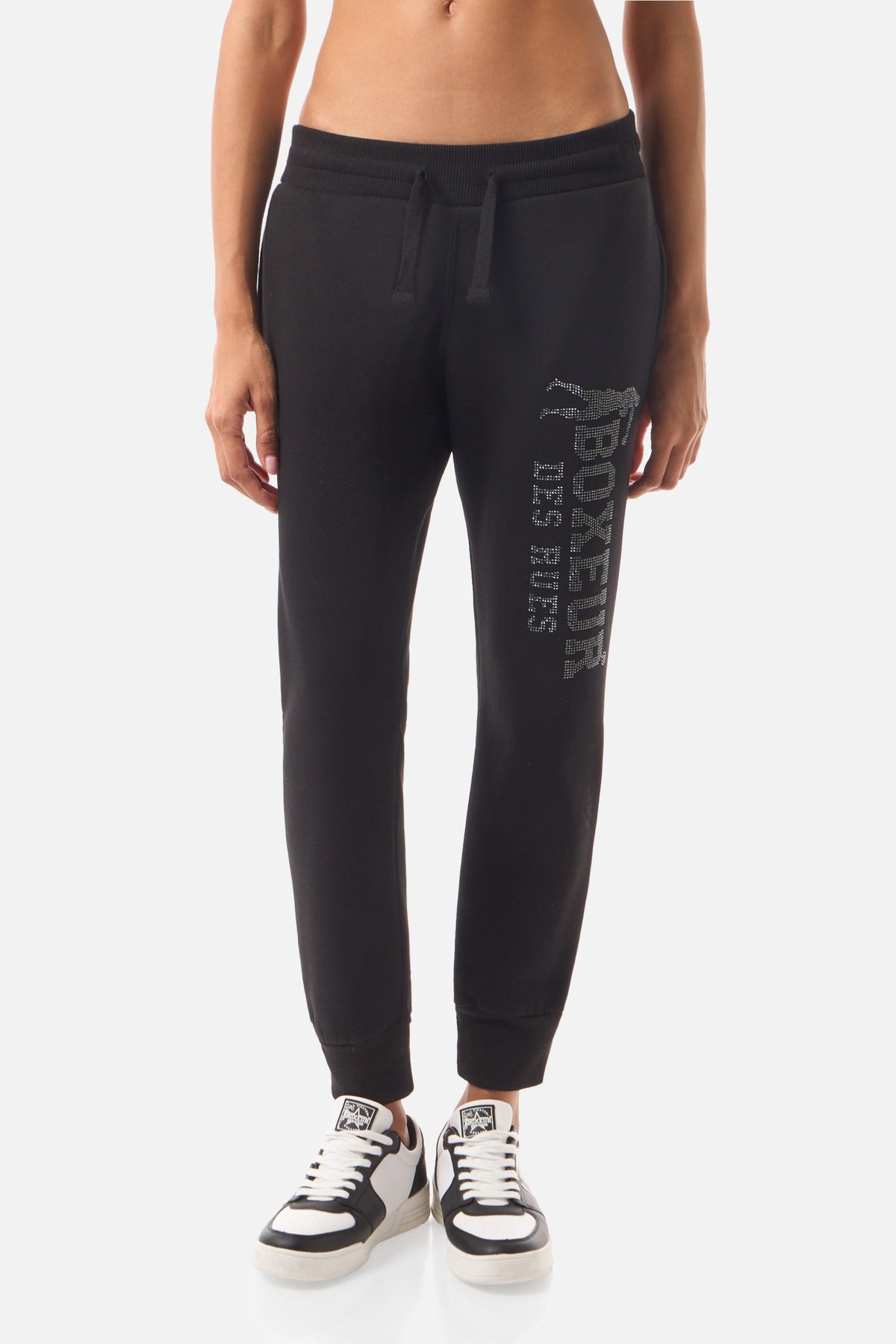 Jogginghose Rhinestone Regular in Black Hosen Boxeur des Rues