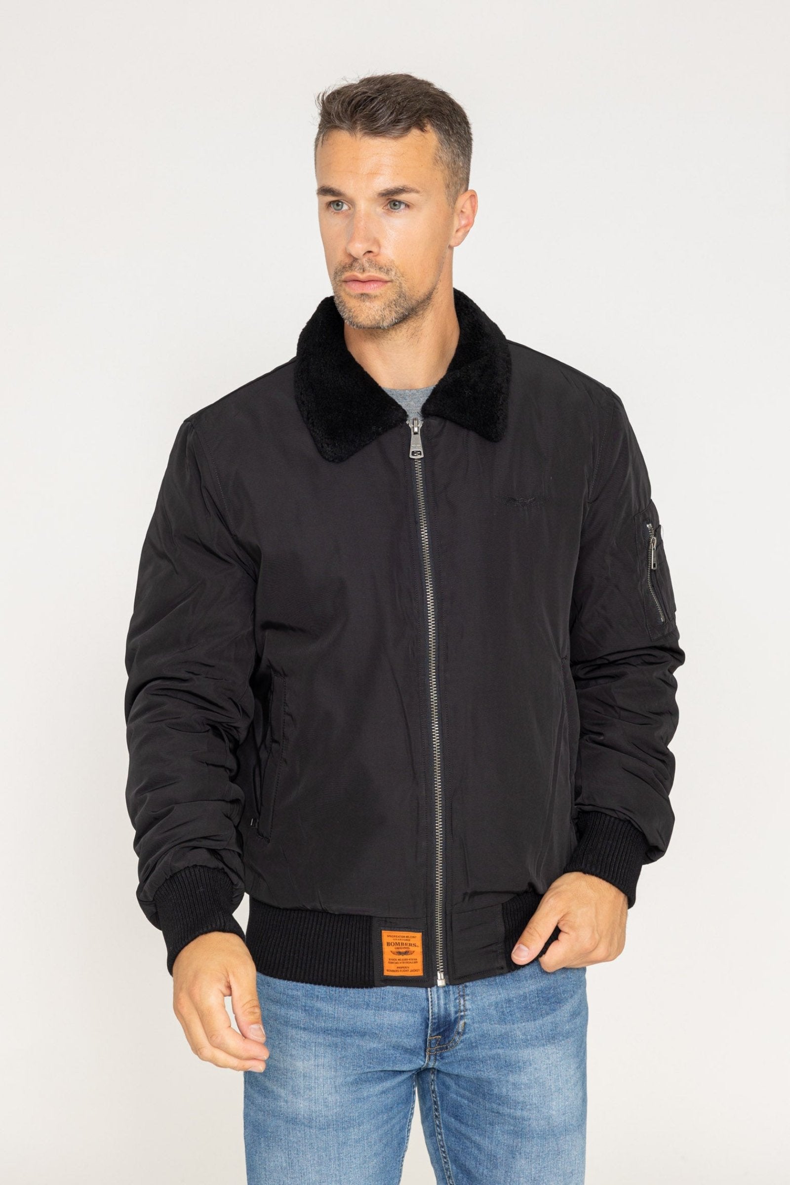 Curtiss M Bomberjacke in Black Jacken Bombers Original