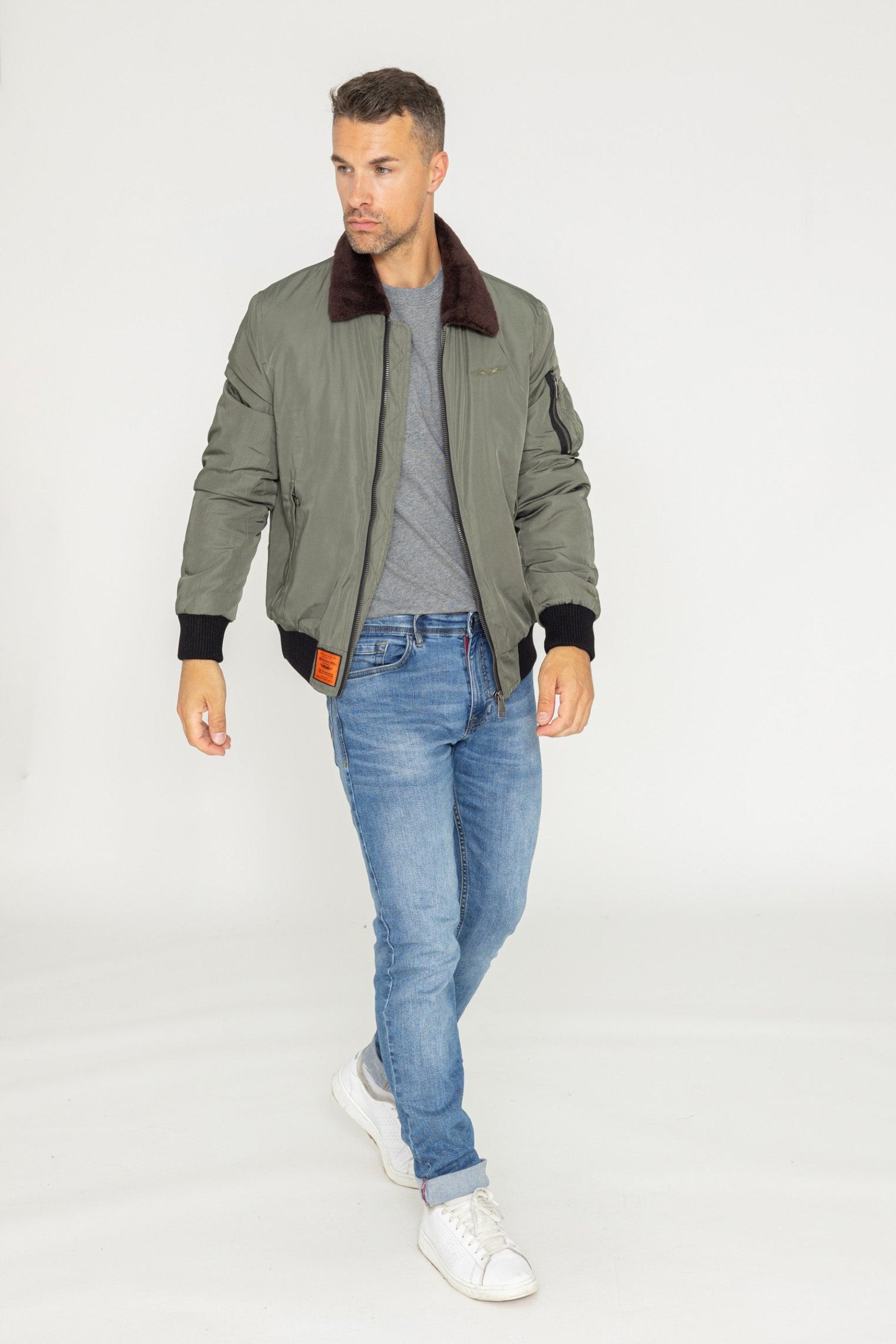 Curtiss M Bomberjacke in Kaki Jacken Bombers Original