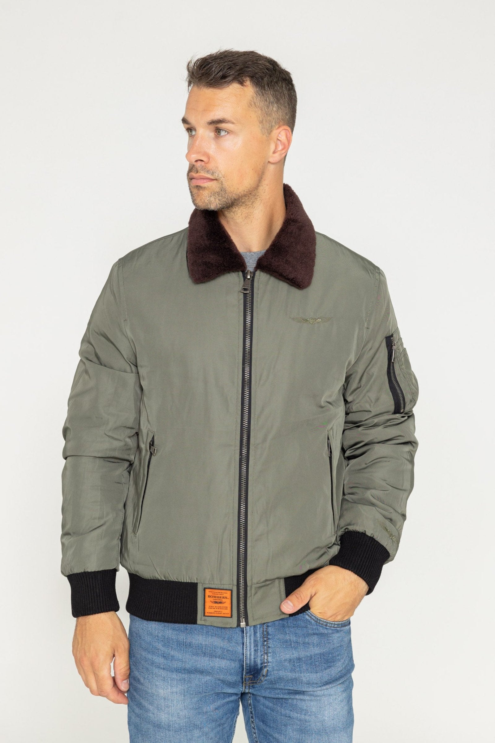 Curtiss M Bomberjacke in Kaki Jacken Bombers Original