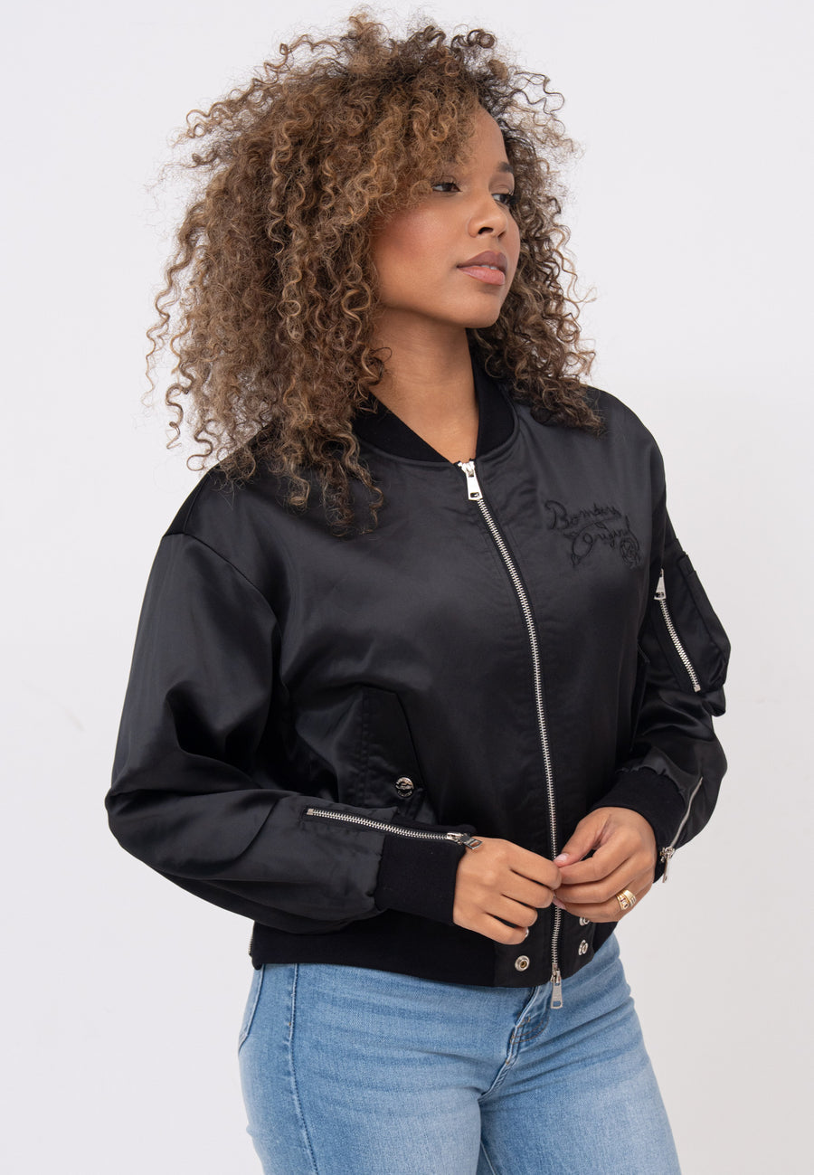 Daily Rose W Bomberjacke in Black Jacken Bombers Original