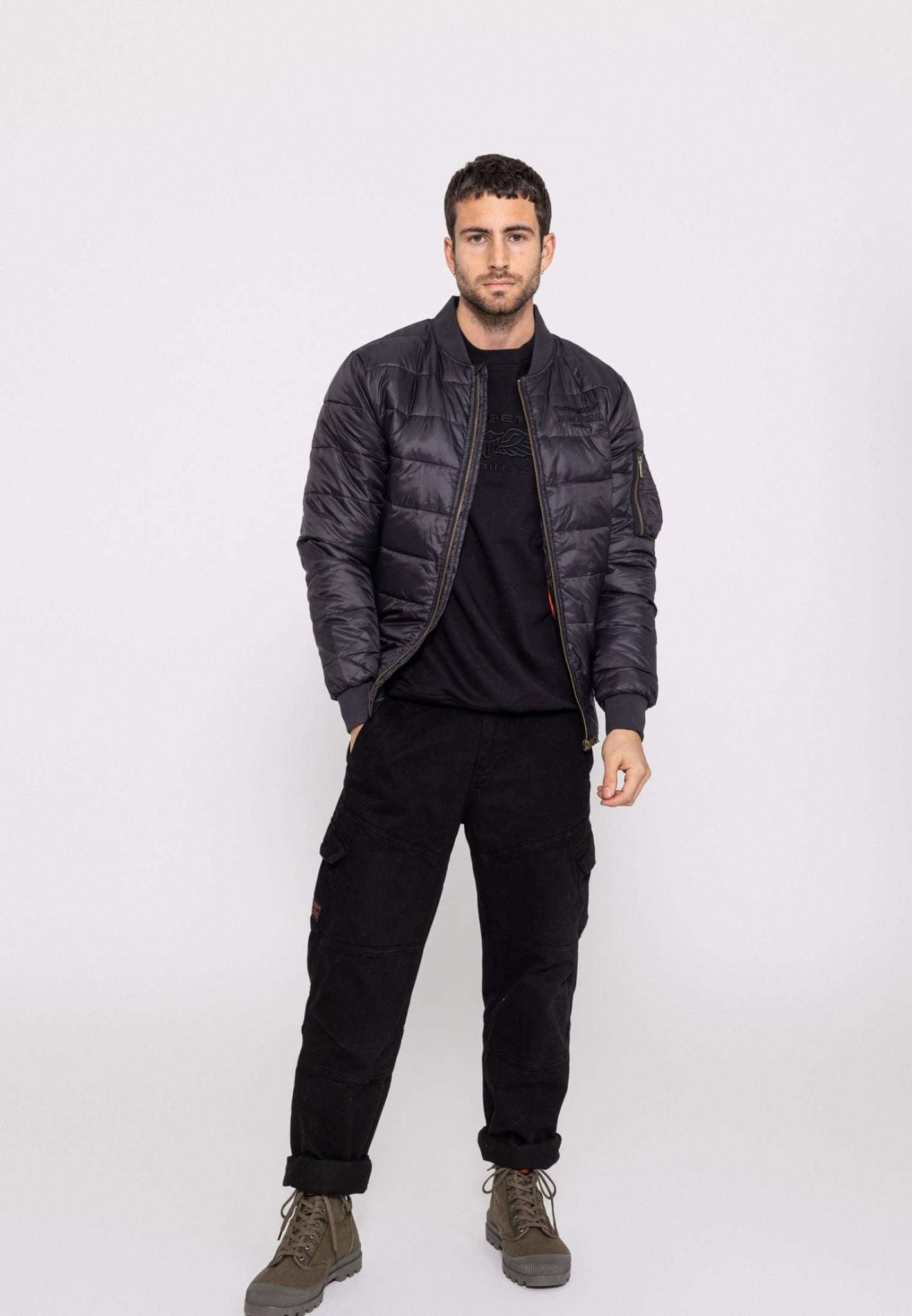 Dallas M Daunenjacke in Black Jacken Bombers Original   