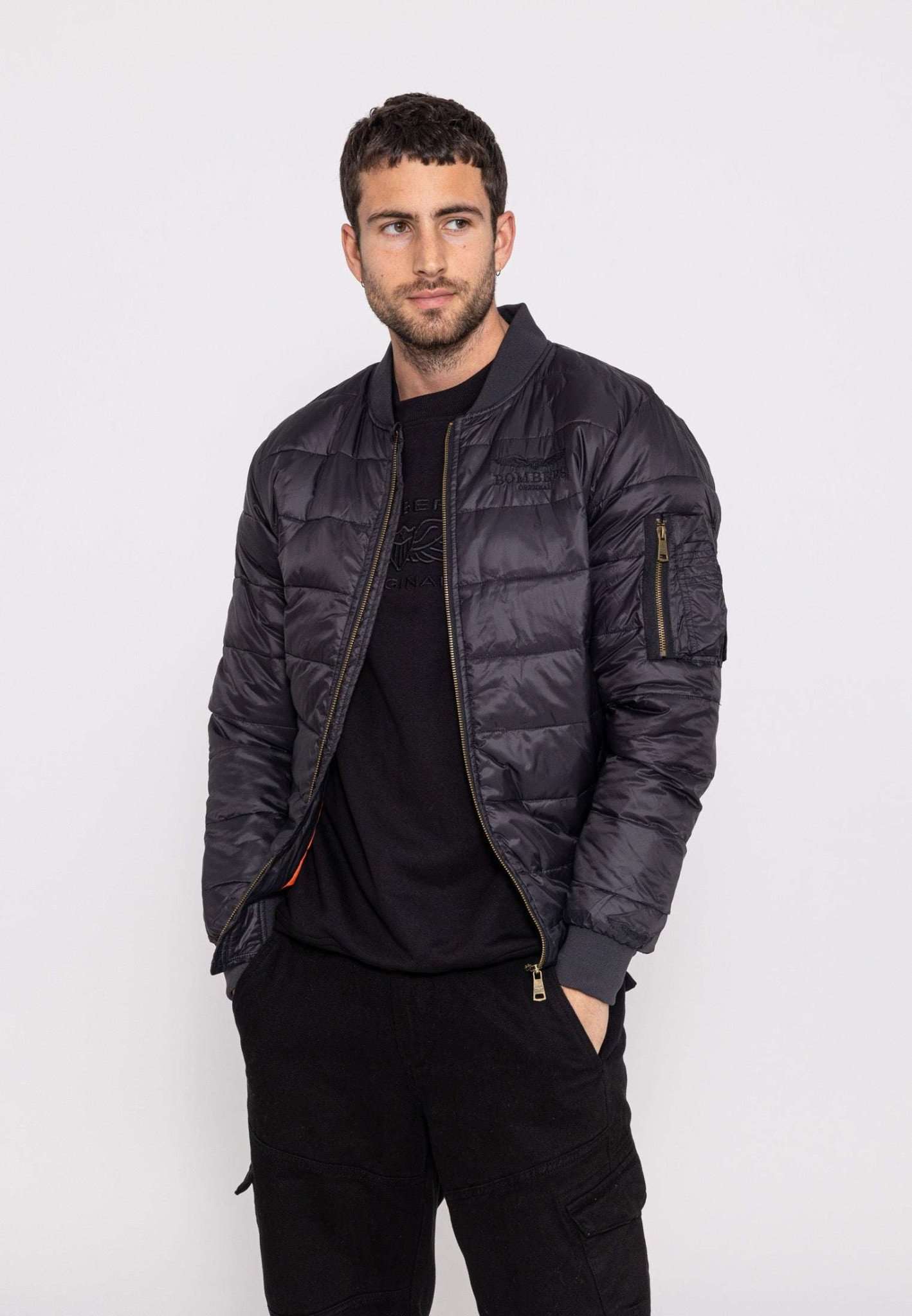 Dallas M Daunenjacke in Black Jacken Bombers Original   