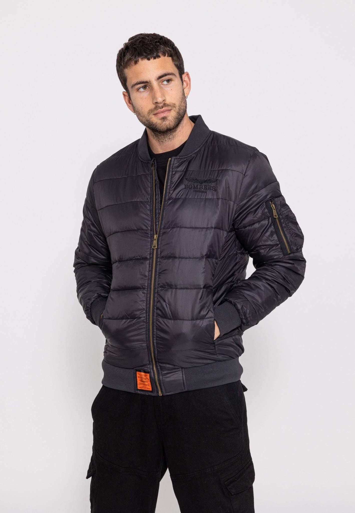 Dallas M Daunenjacke in Black Jacken Bombers Original