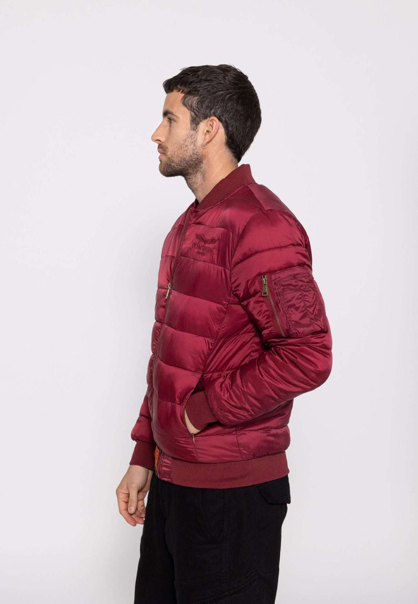 Dallas M Daunenjacke in Burgundy Jacken Bombers Original