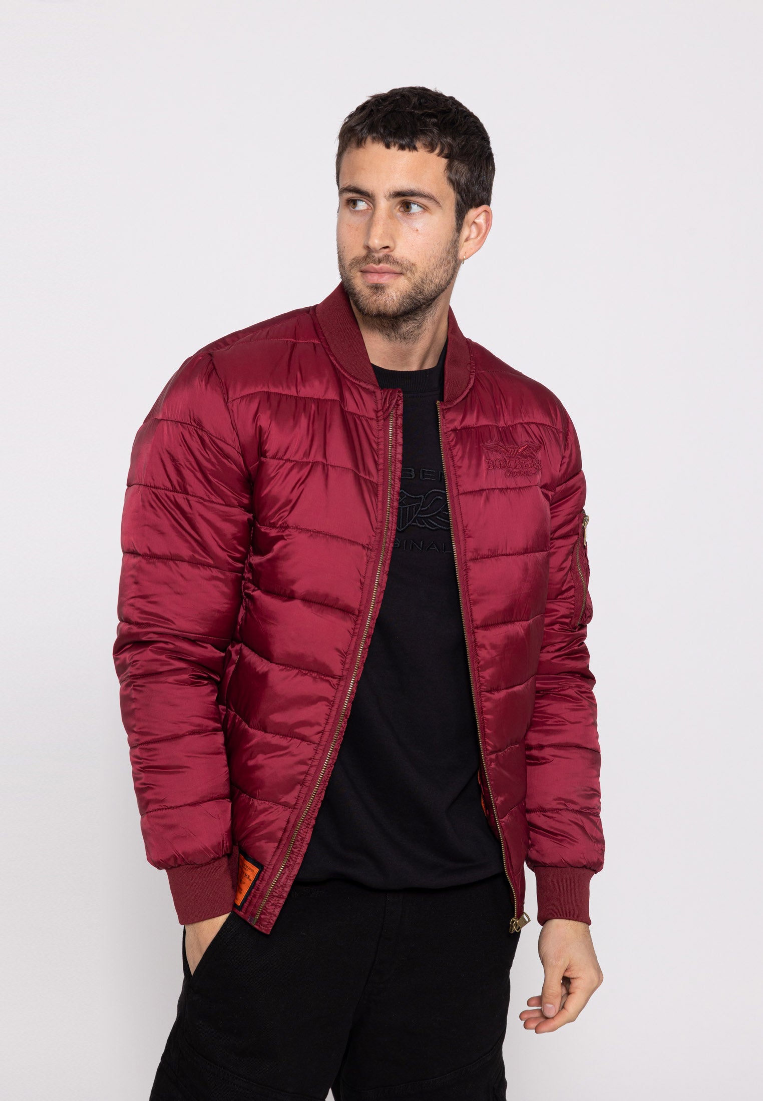 Dallas M Daunenjacke in Burgundy Jacken Bombers Original