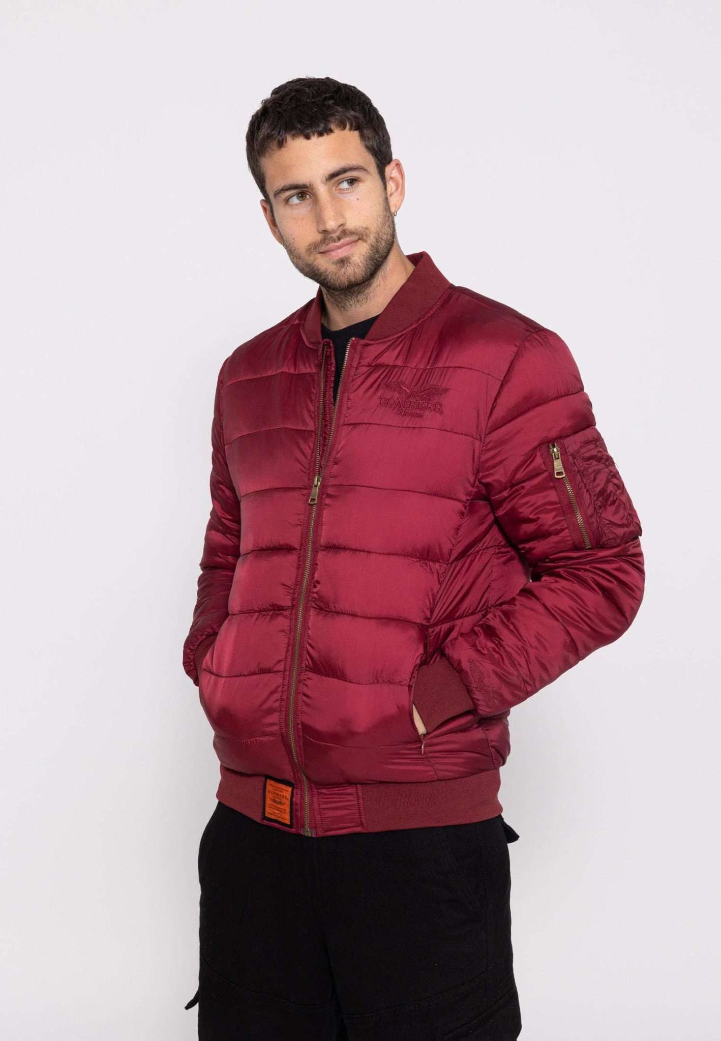 Dallas M Daunenjacke in Burgundy Jacken Bombers Original   