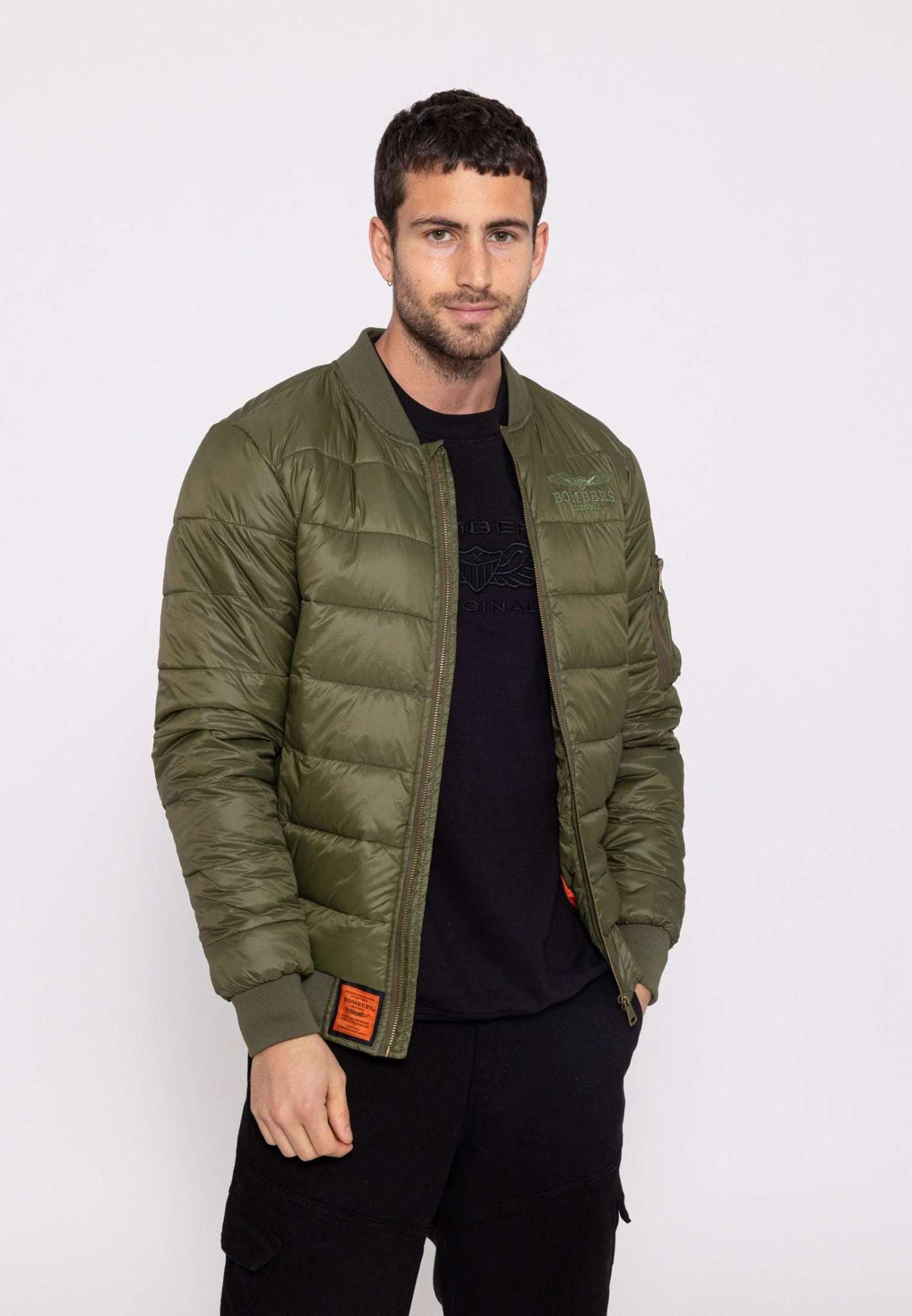 Dallas M Daunenjacke in Kaki Jacken Bombers Original