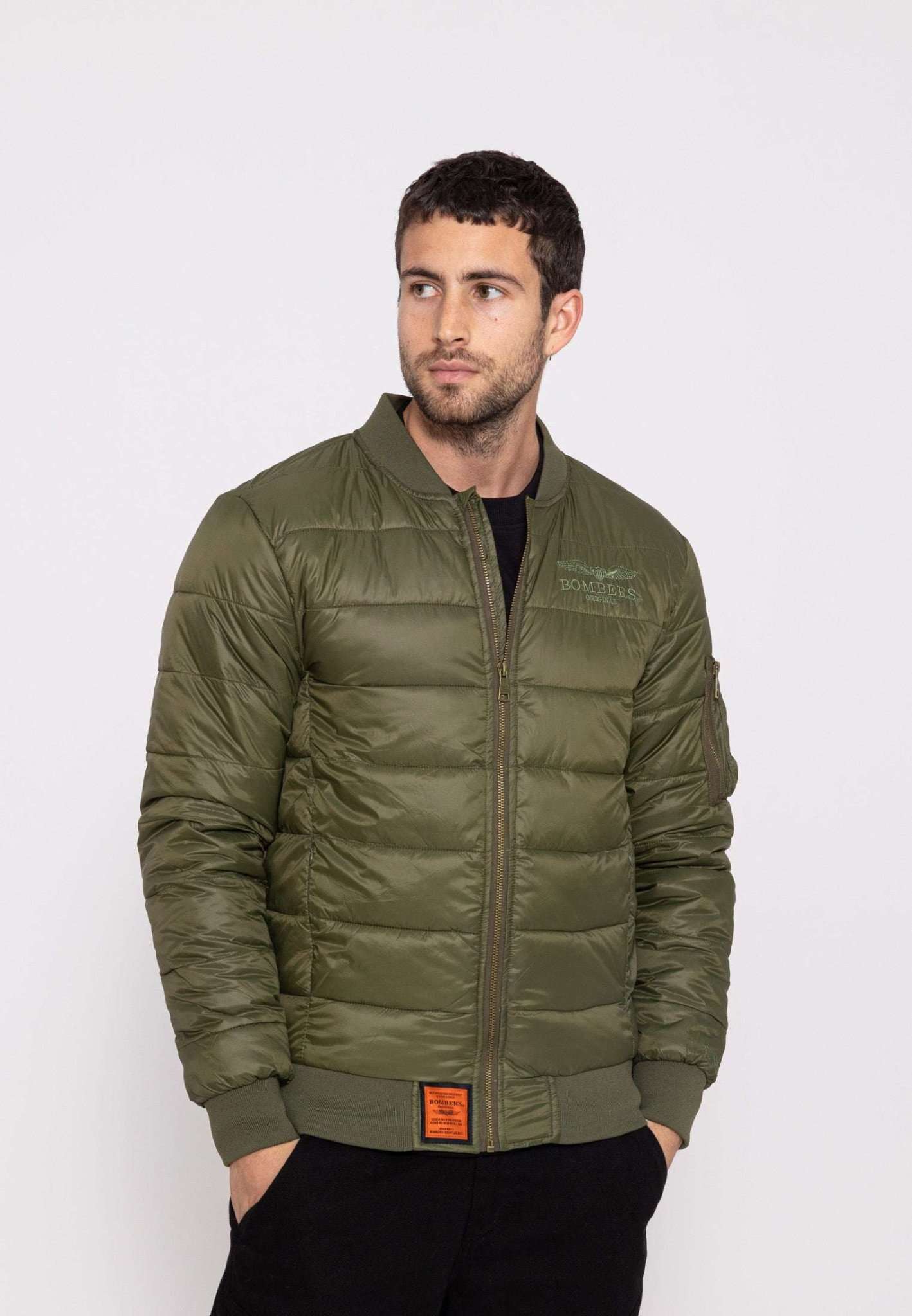 Dallas M Daunenjacke in Kaki Jacken Bombers Original