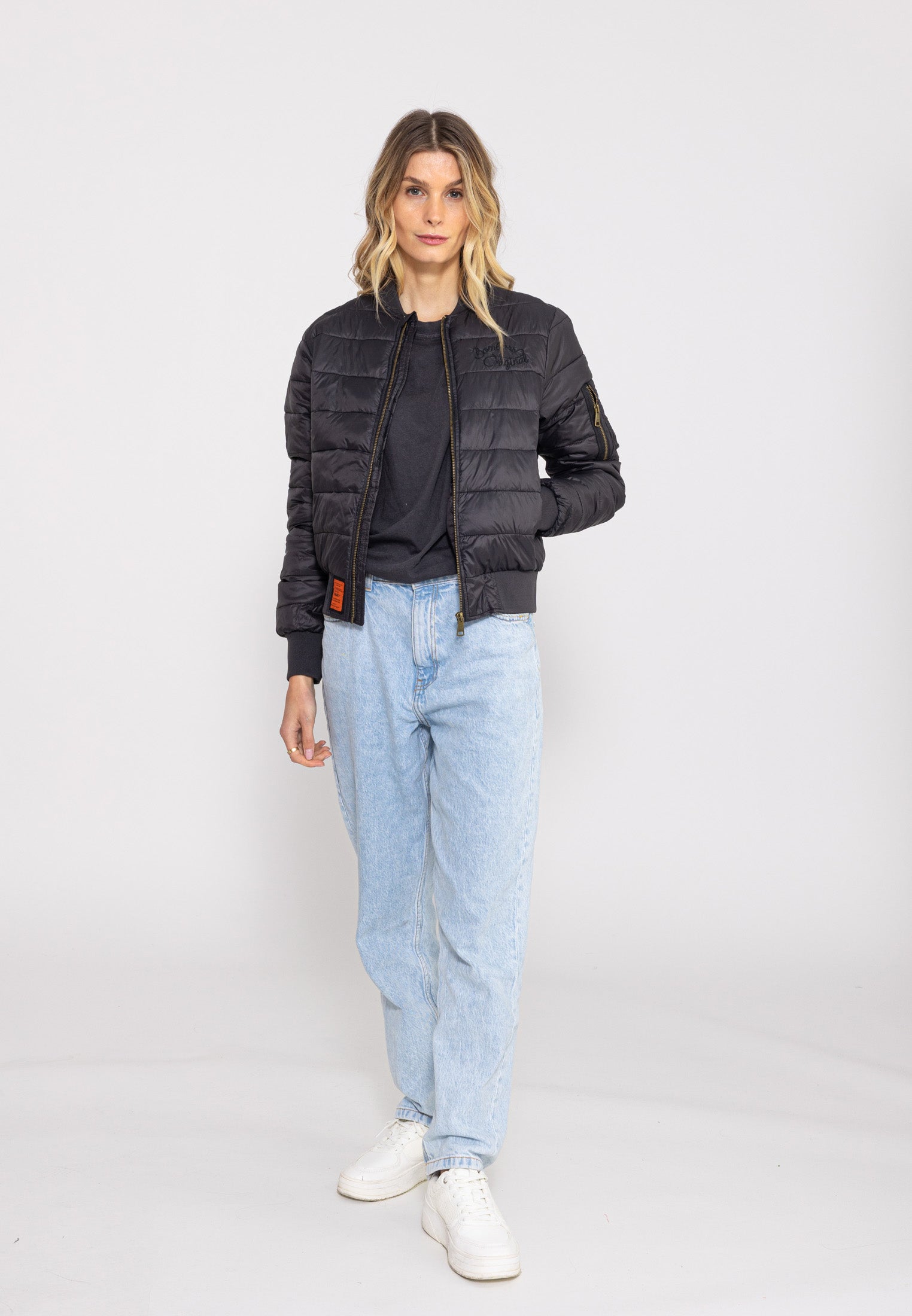 Dallas W Daunenjacke in Black Jacken Bombers Original