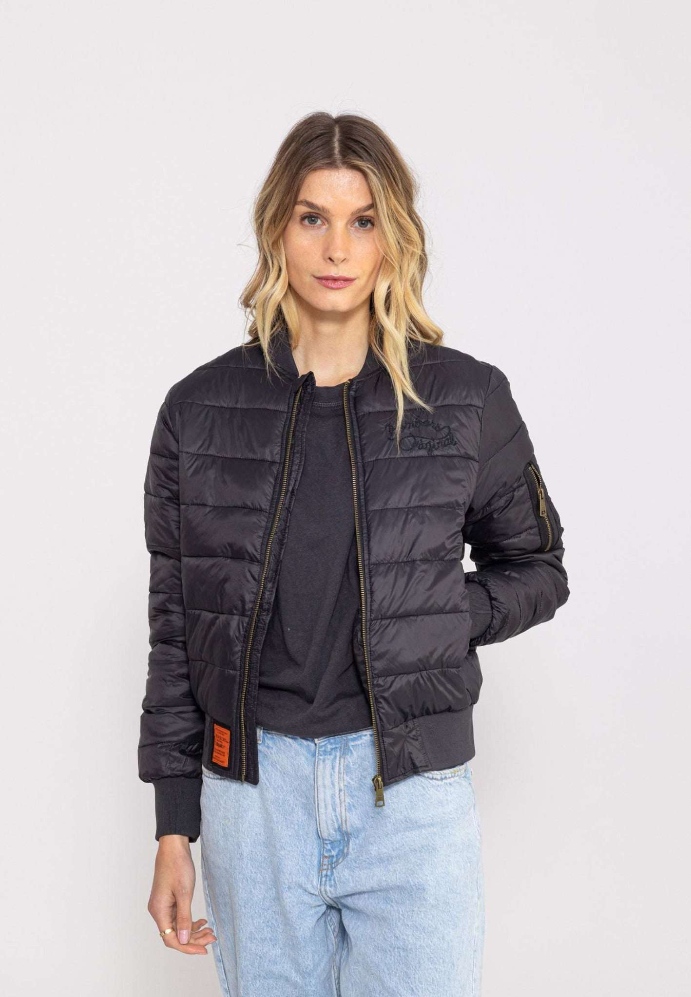 Dallas W Daunenjacke in Black Jacken Bombers Original