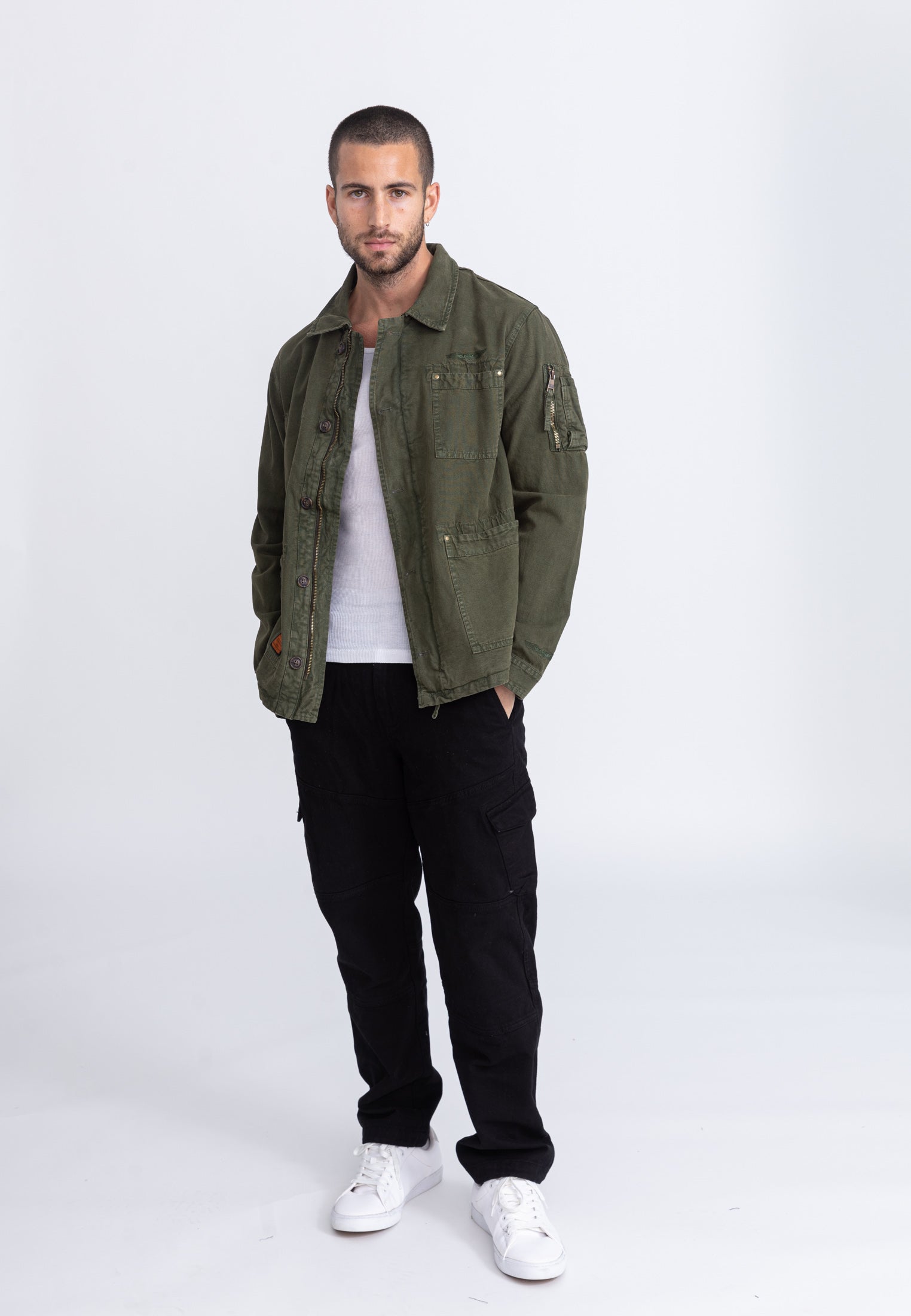 Davis M Jacke in Kaki Jacken Bombers Original   