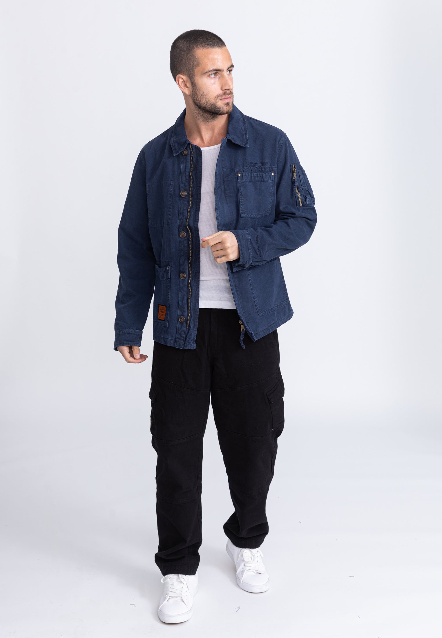 Davis M Jacke in Navy Jacken Bombers Original