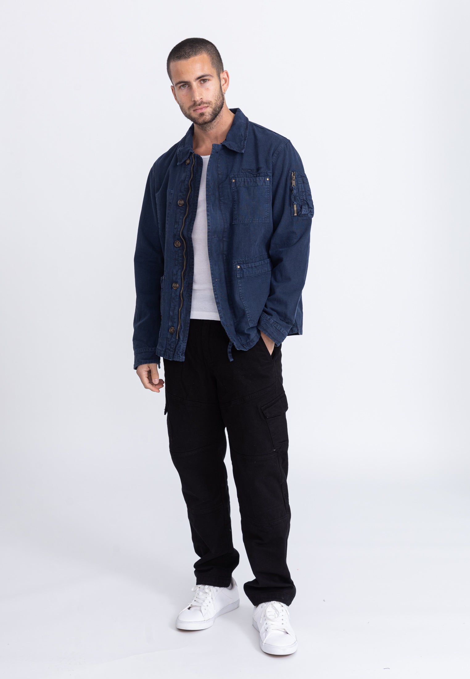 Davis M Jacke in Navy Jacken Bombers Original