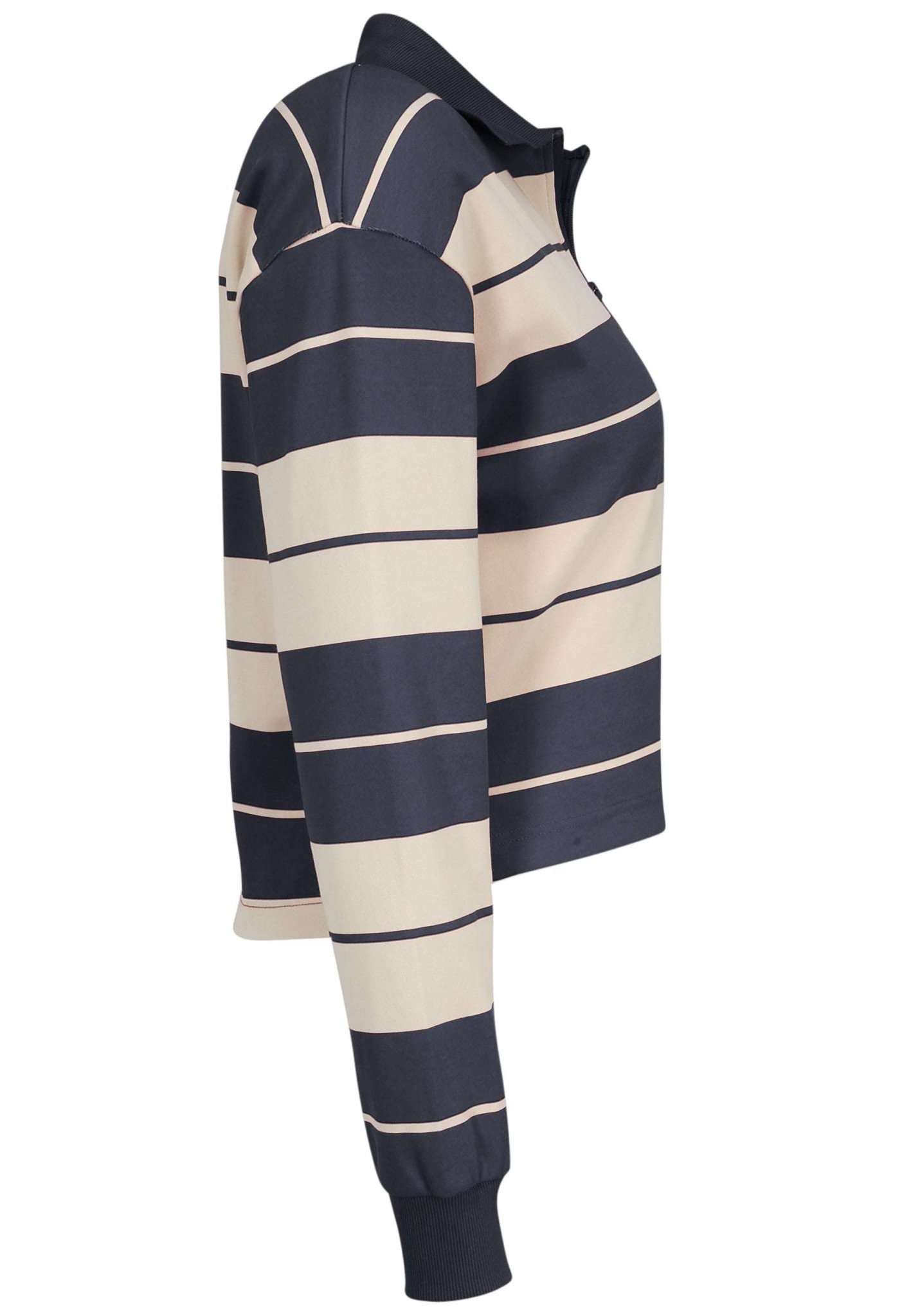 Tacna in Black Iris / Whitecap Gray Striped Langarmshirts Fila